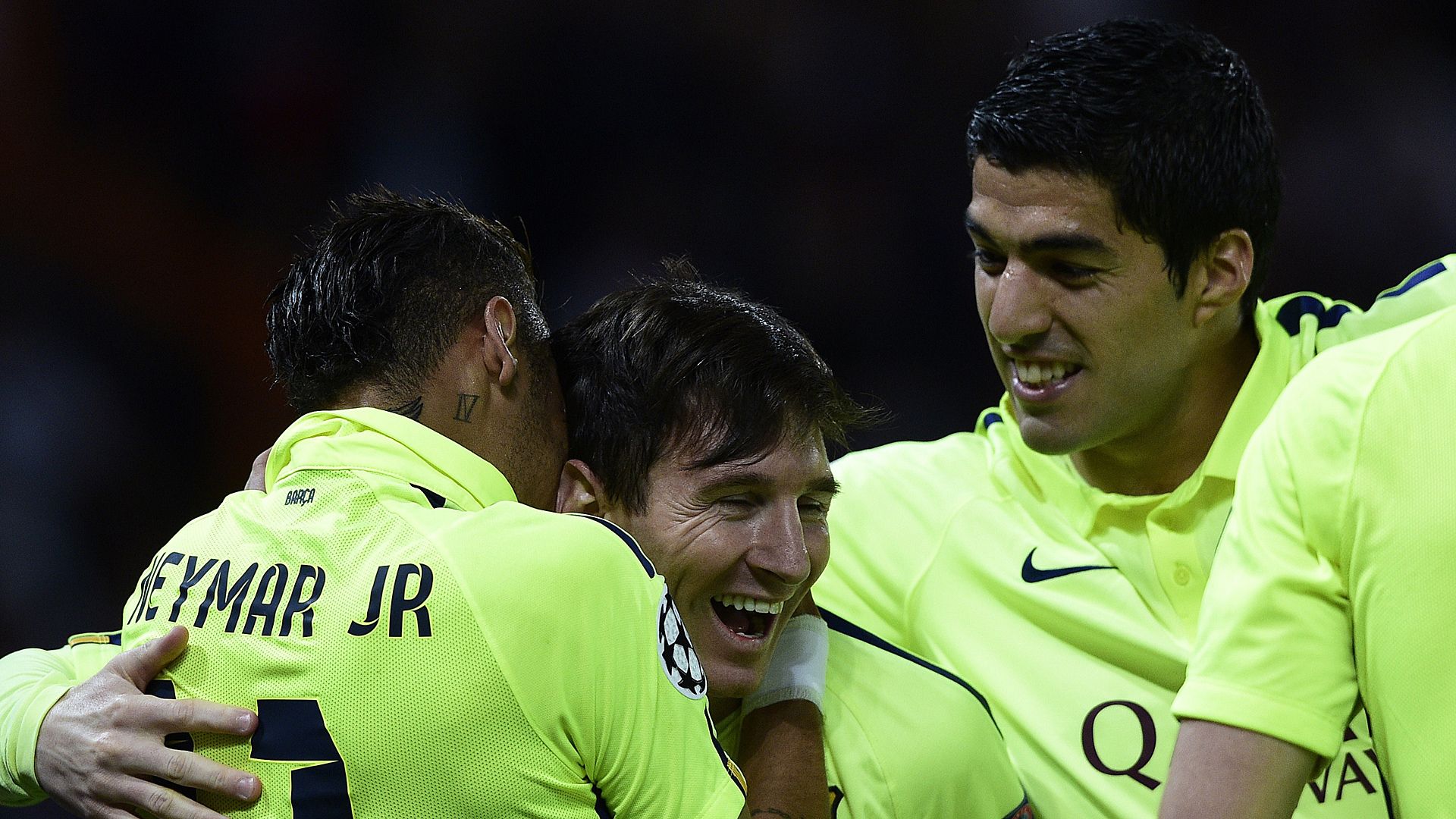 Paris Barcelona Messi Neymar Suarez 04152015