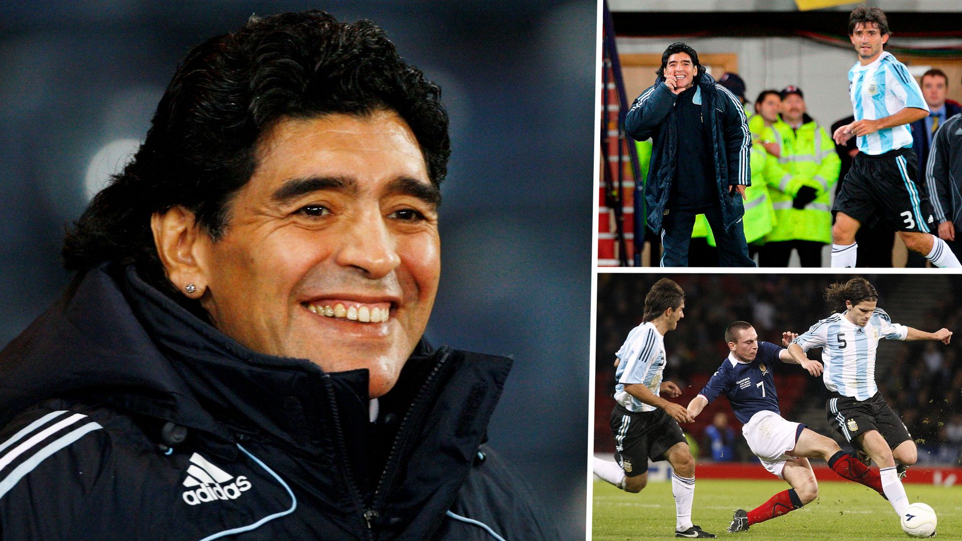 diego maradona argentina escocia amistoso internacional