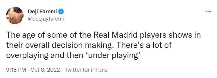 Real Madrid Tweet 1
