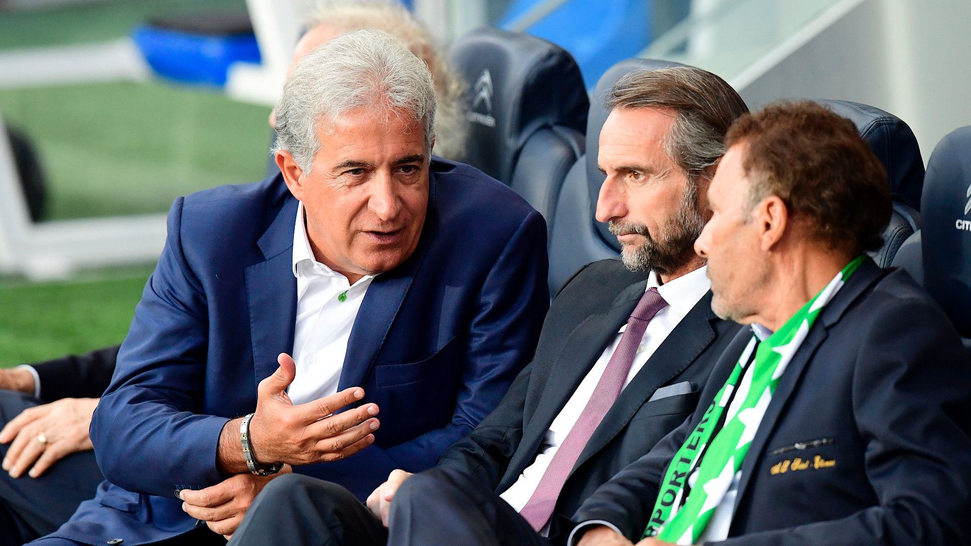 Bernard Caiazzo (ASSE), Jean-Claude Blanc (PSG) et Roland Romeyer (ASSE), PSG - ASSE, 9 septembre 2016