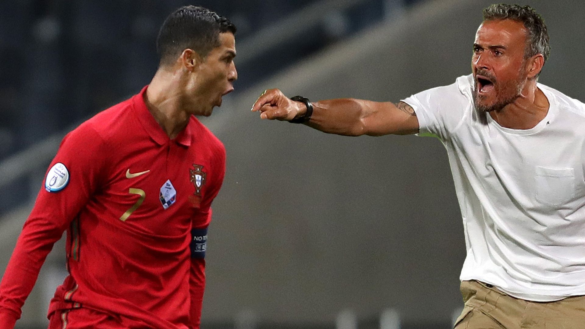Cristiano Ronaldo y Luis Enrique, Portugal y España