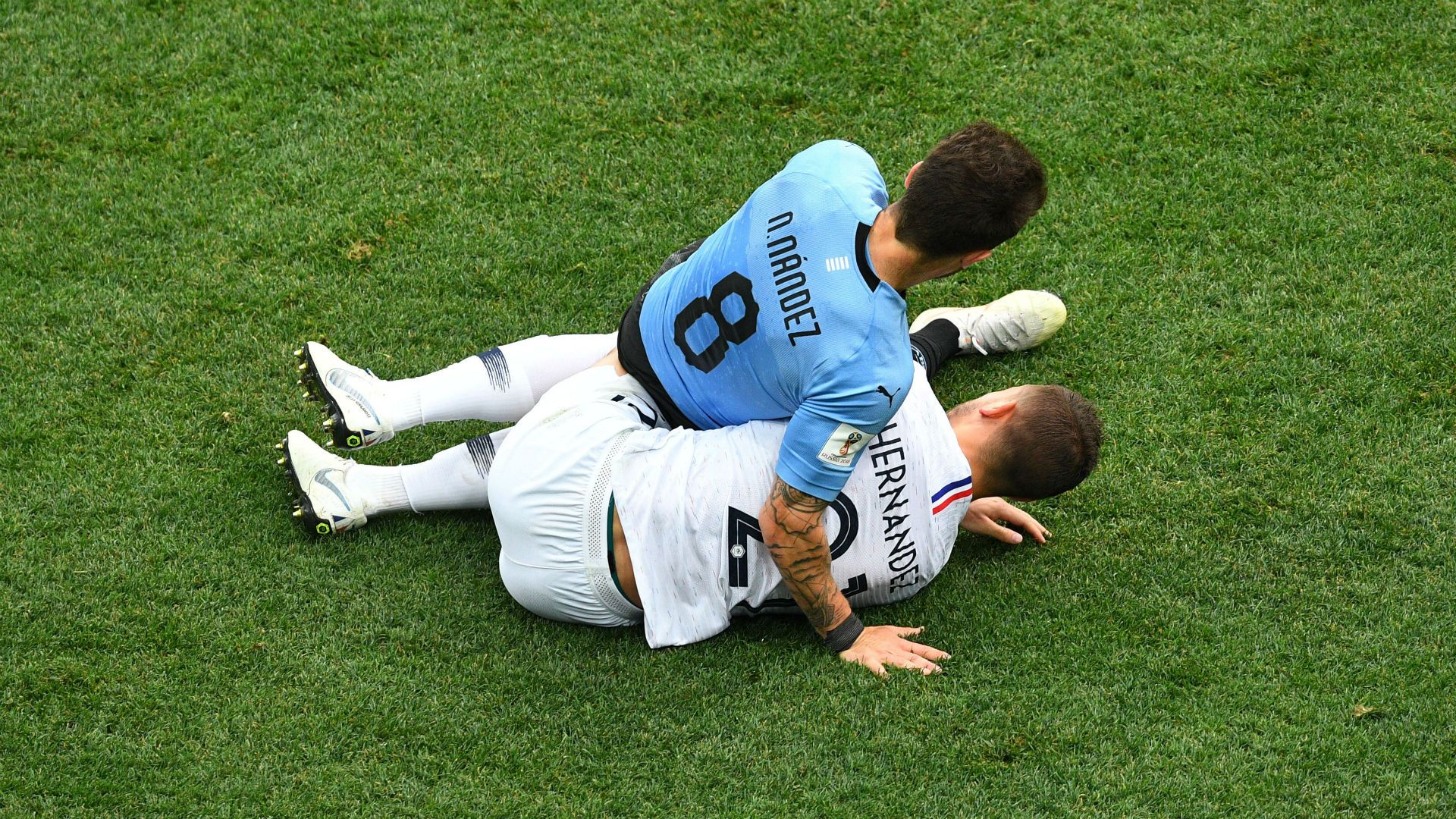 Nahitan Nandez Lucas Hernandez Uruguay France World Cup 06072018