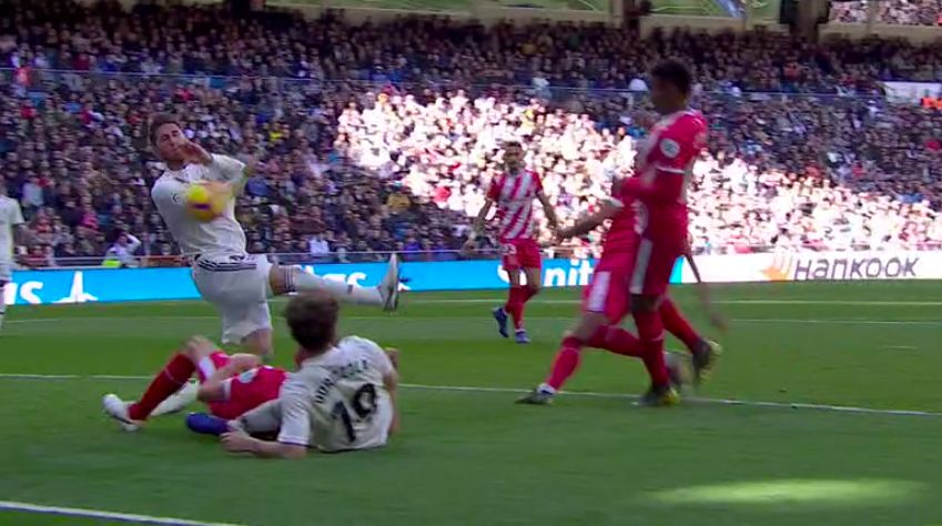 Penalti mano Ramos Real Madrid Girona