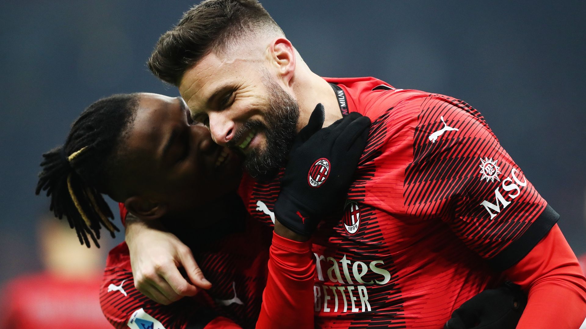 Giroud Leao Milan Roma Serie A