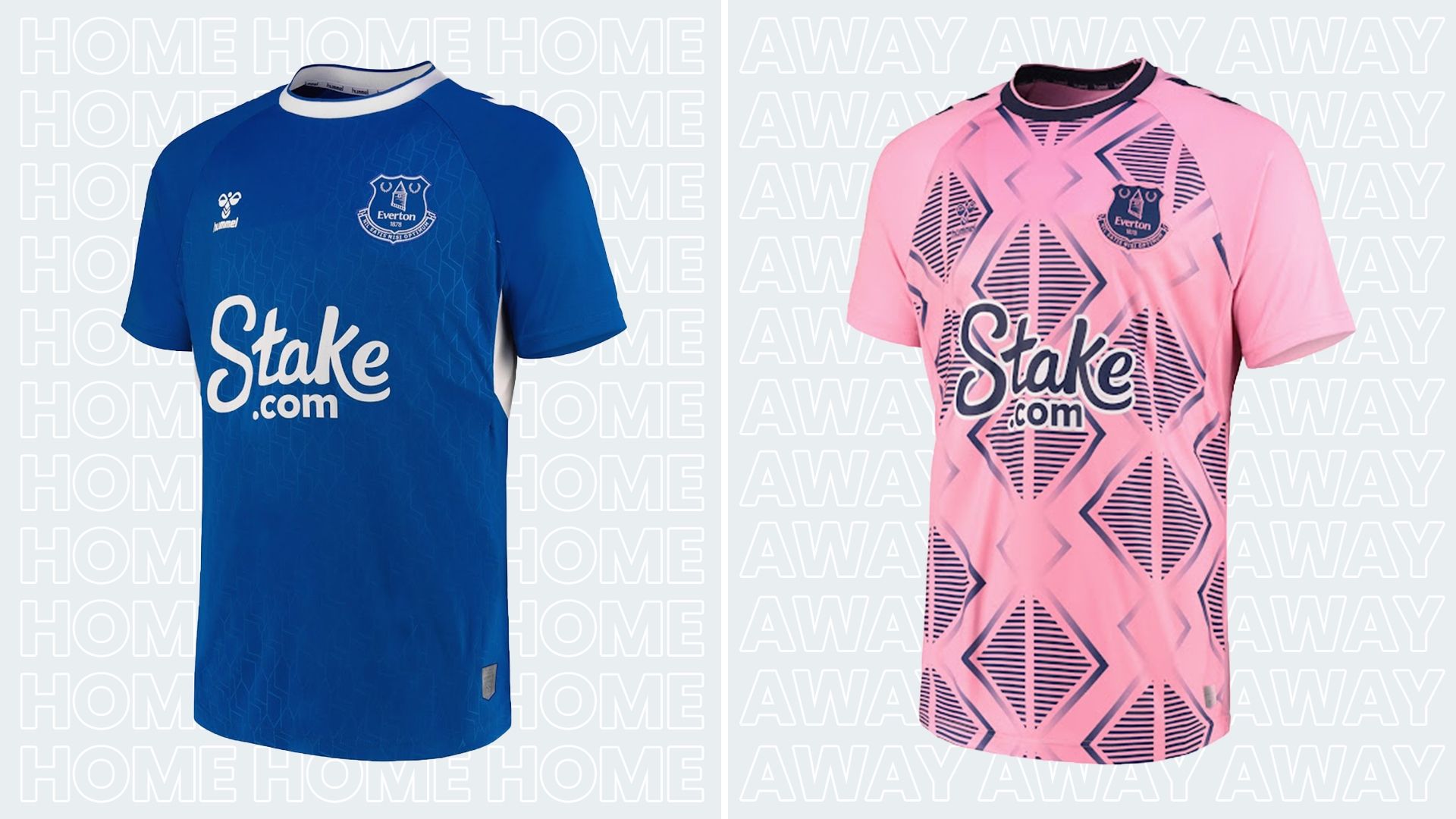 Everton home and away shops kit