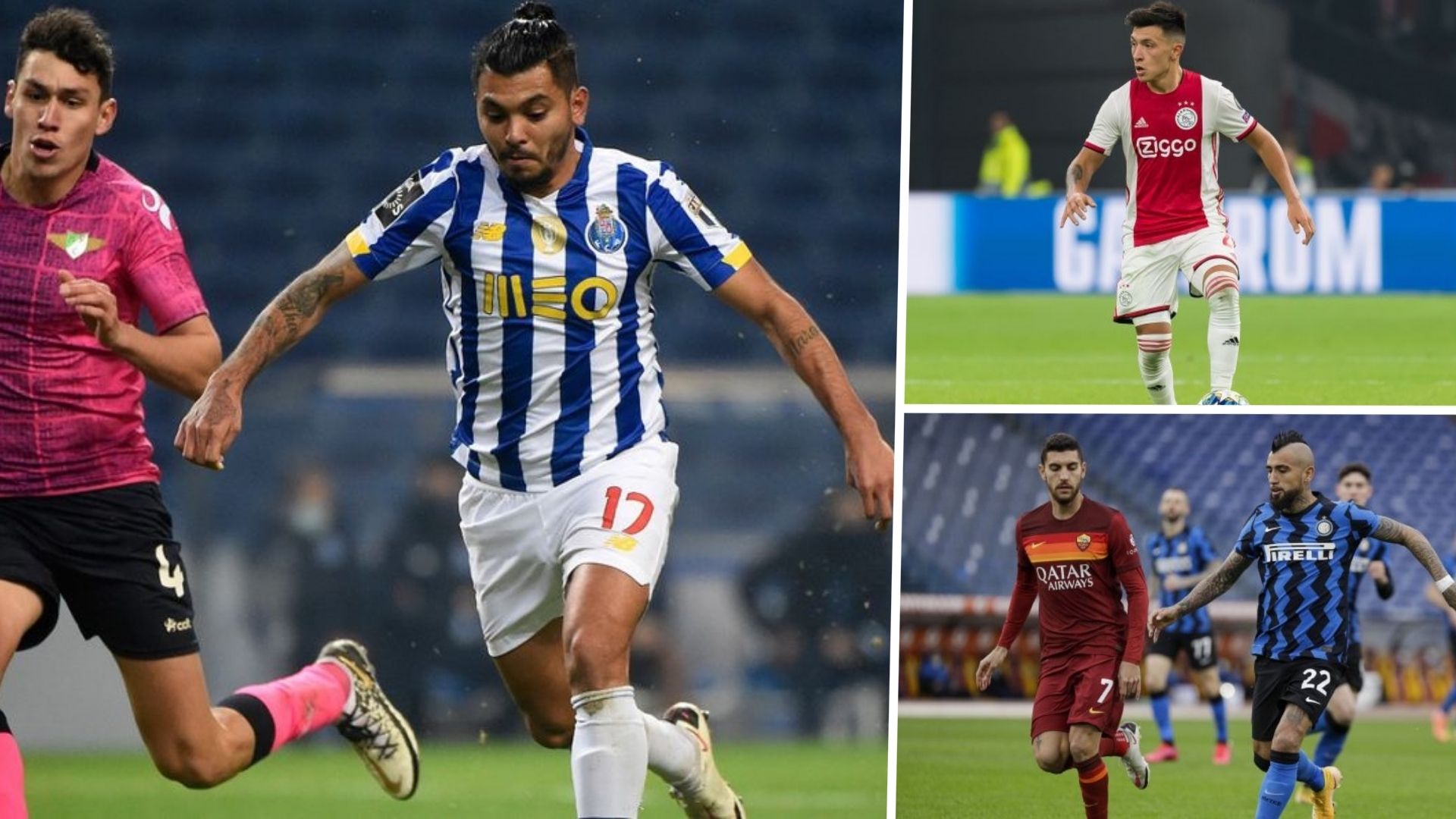 Tecatito Corona - Lisandro Martínez - Arturo Vidal