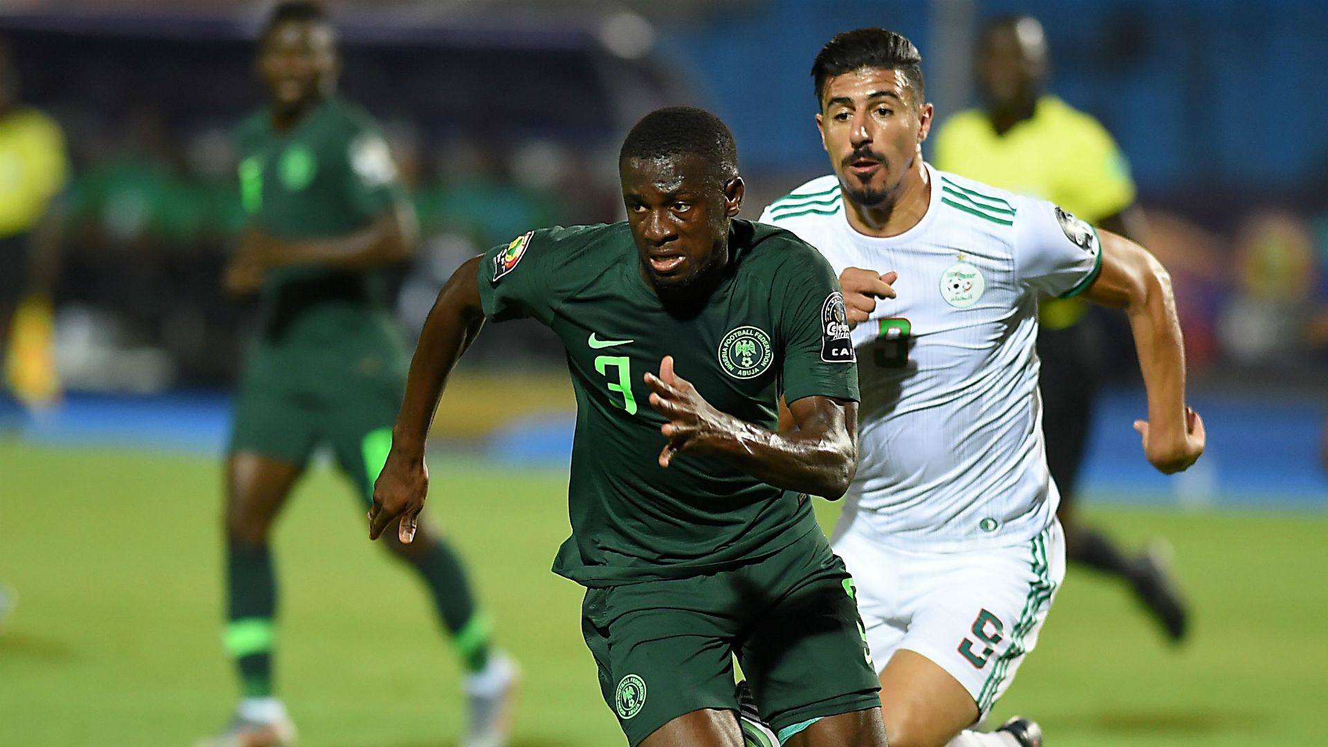 Jamilu Collins, Baghdad Bounedjah - Algeria vs Nigeria
