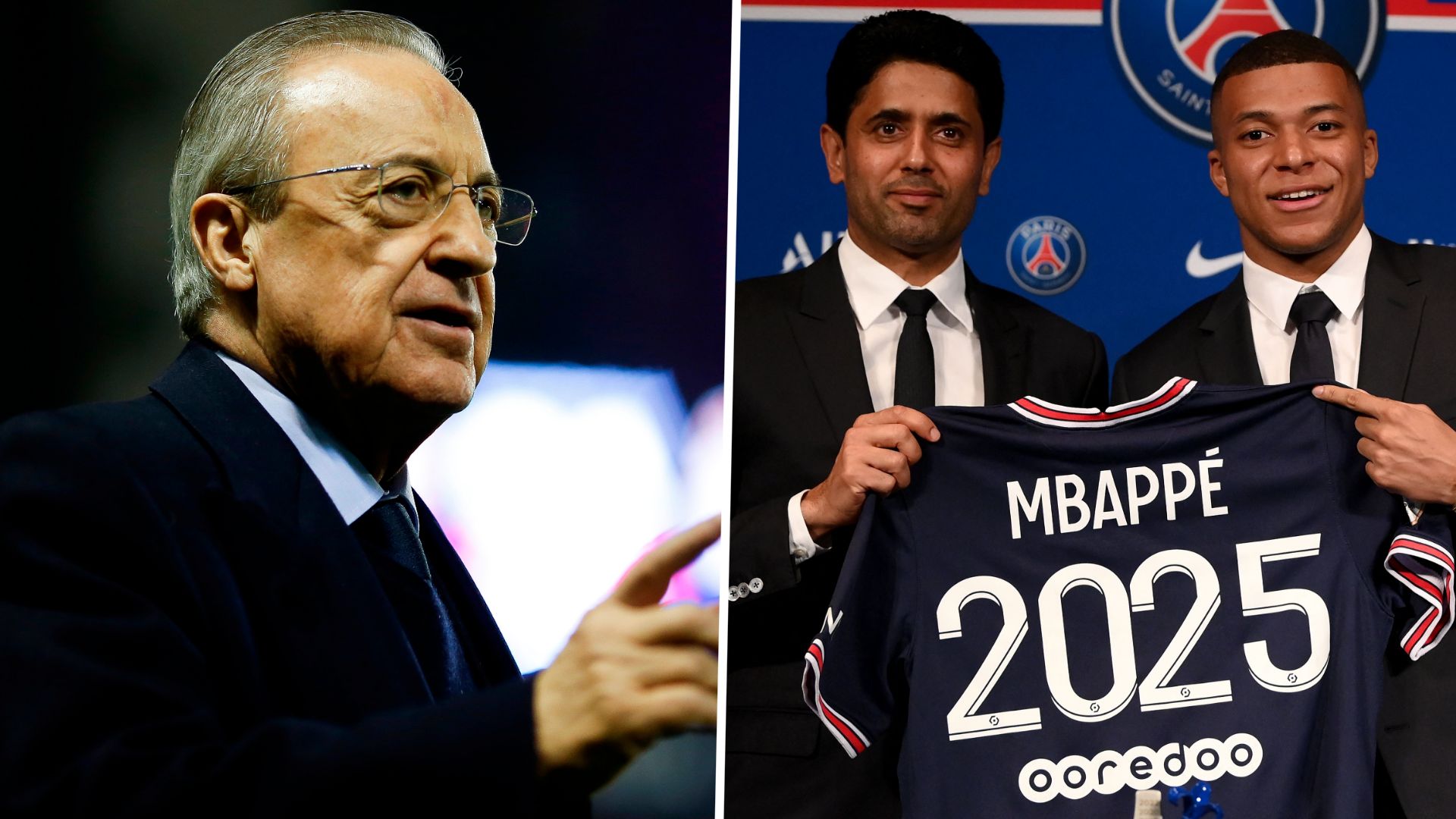 Florentino Perez Nasser Al-Khelaifi Mbappe GFX