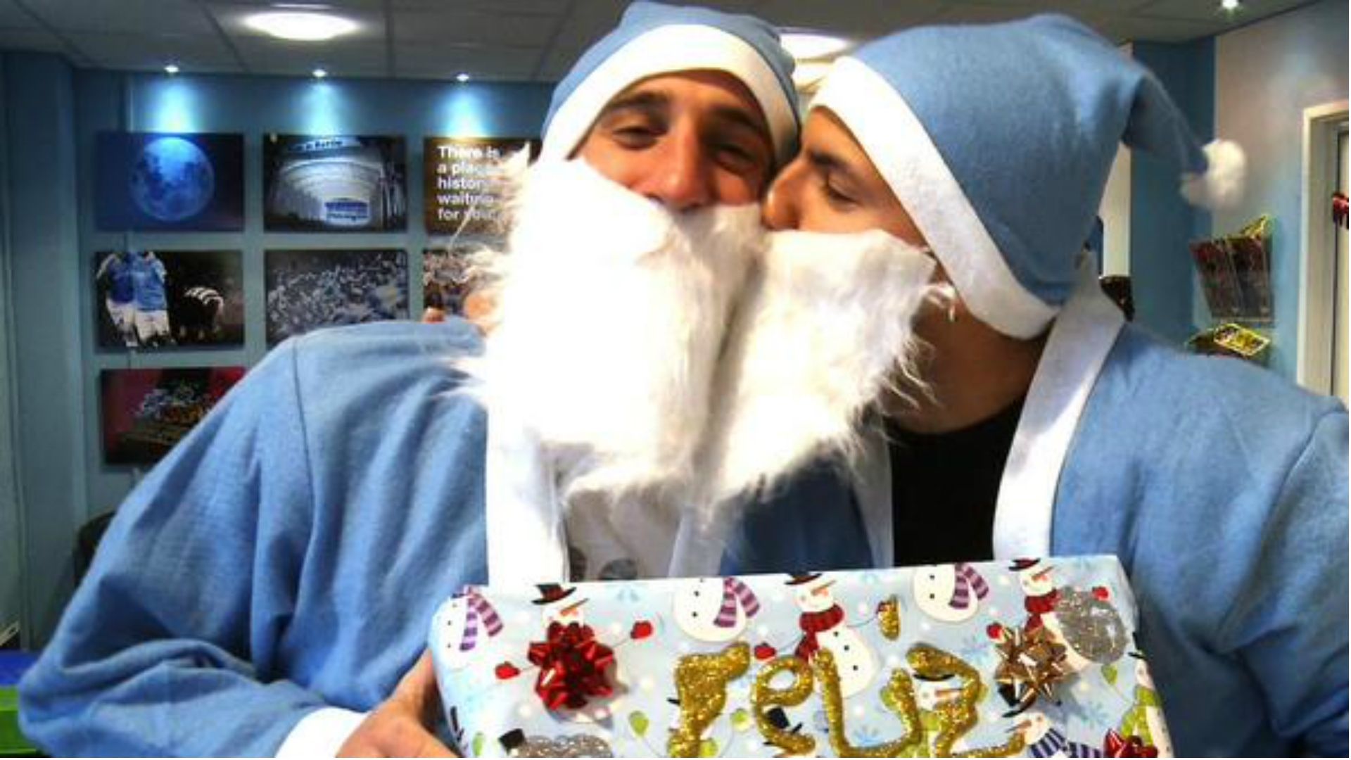 Pablo Zabaleta Sergio Aguero Manchester City Christmas
