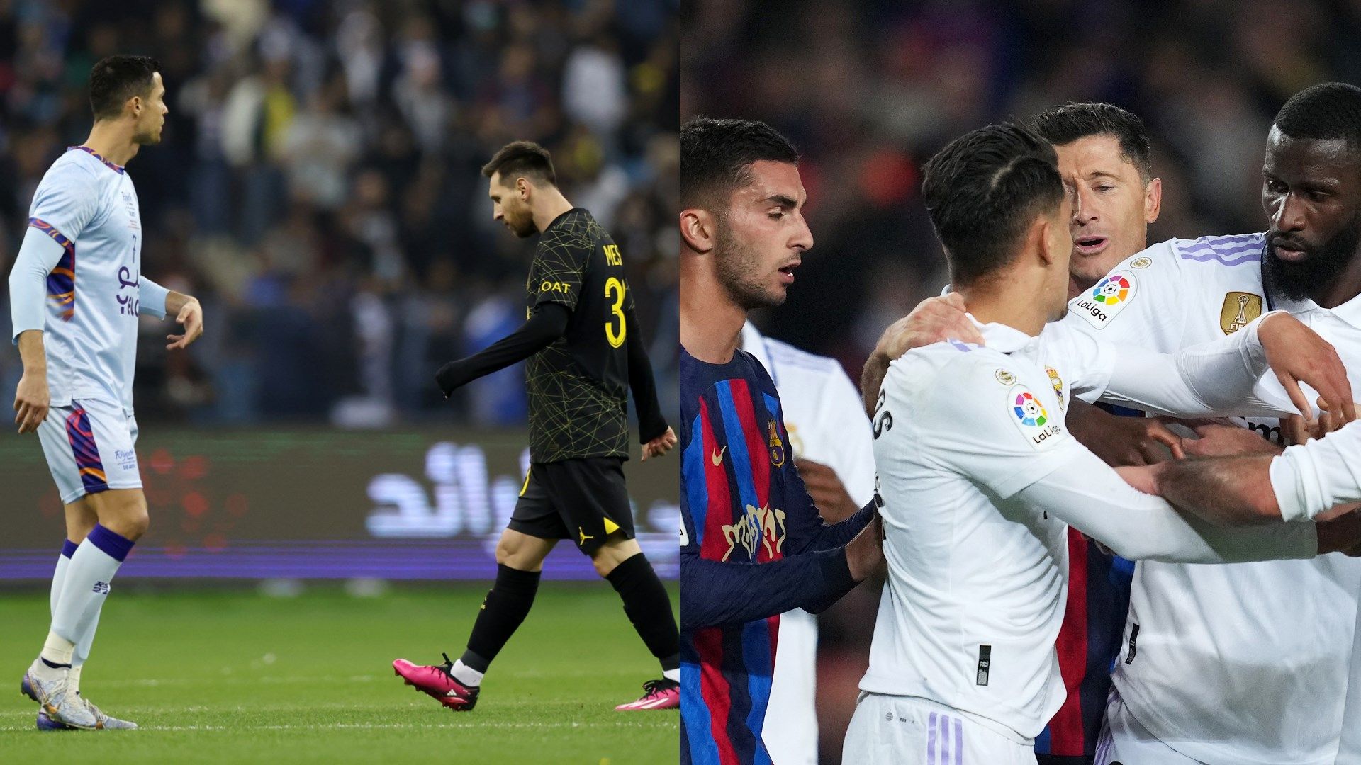 Cristiano Ronaldo, Lionel Messi, Real Madrid, Barcelona GFX