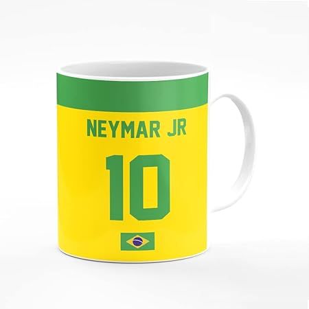 ستايلايزد كوب قهوة بشعار منتخب البرازيل ونيمار 