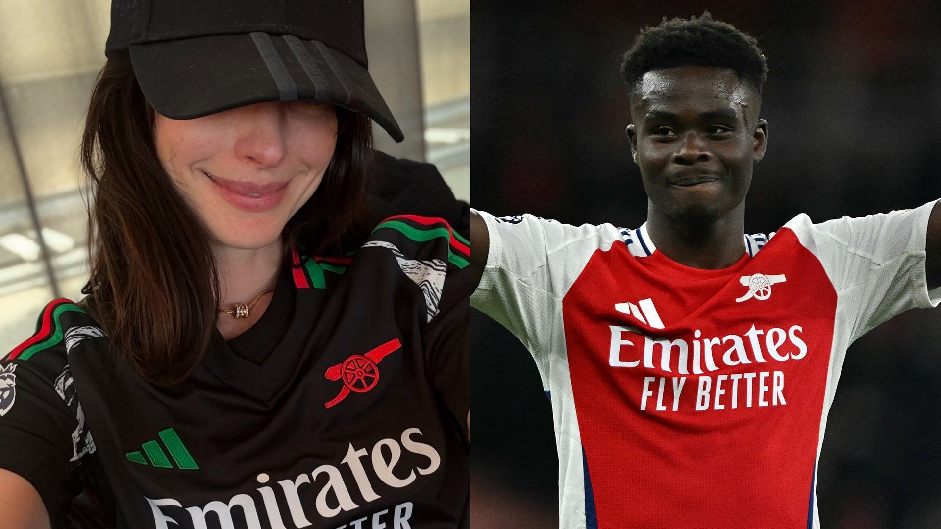Anne Hathaway Bukayo Saka