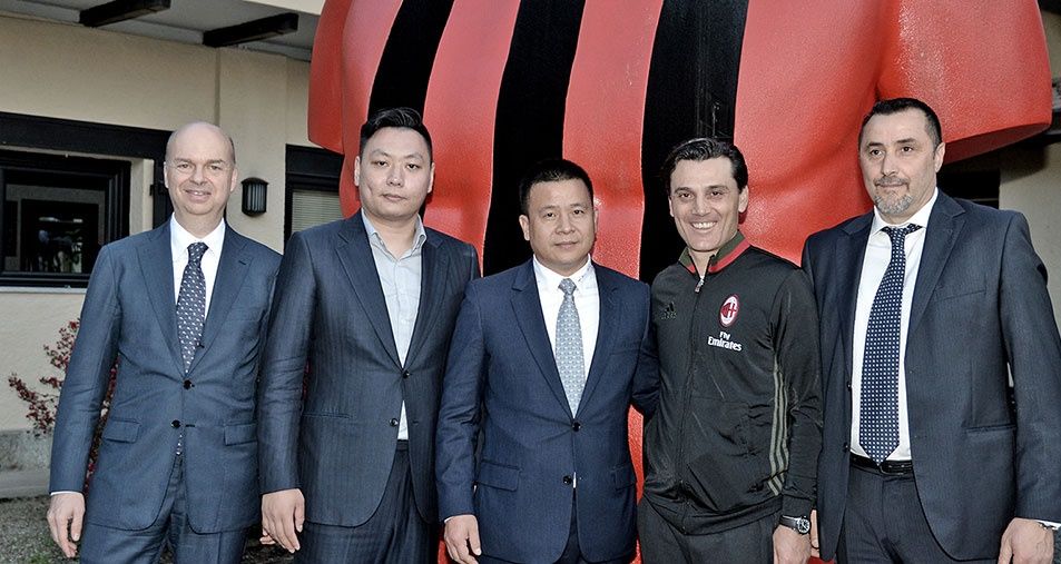 Milan új vezérkara Massimiliano Mirabelli Vincenzo Montella Marco Fassone Yonghong Li