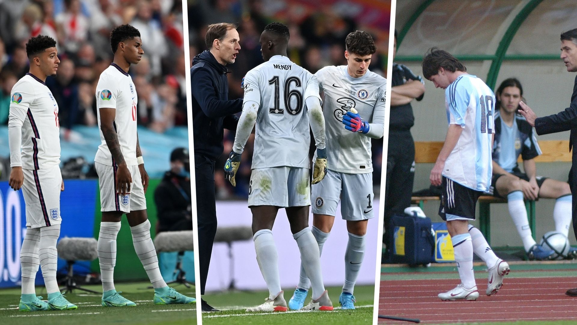 Marcus Rashford & Jadon Sancho, Kepa Arrizabalaga & Edouard Mendy, Lionel Messi GFX