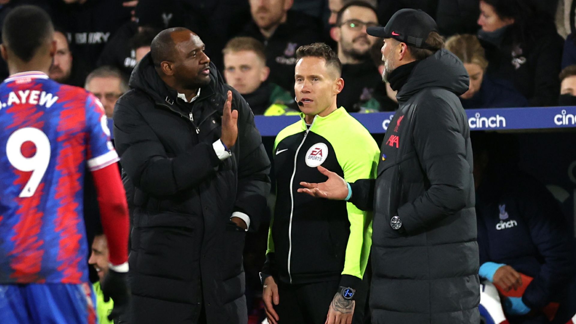 Jurgen Klopp Patrick Vieira Liverpool Palace 2022-23