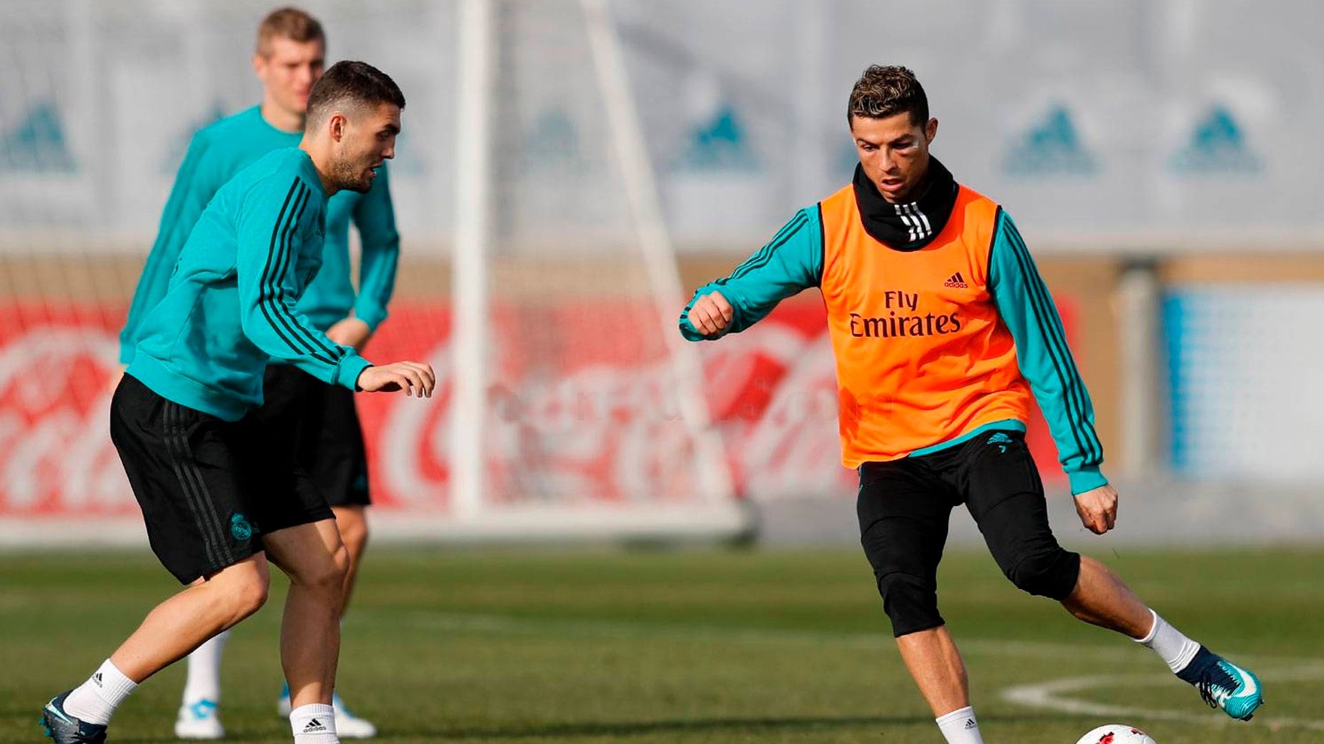 Cristiano Ronaldo Real Madrid olho roxo treino 23 01 18
