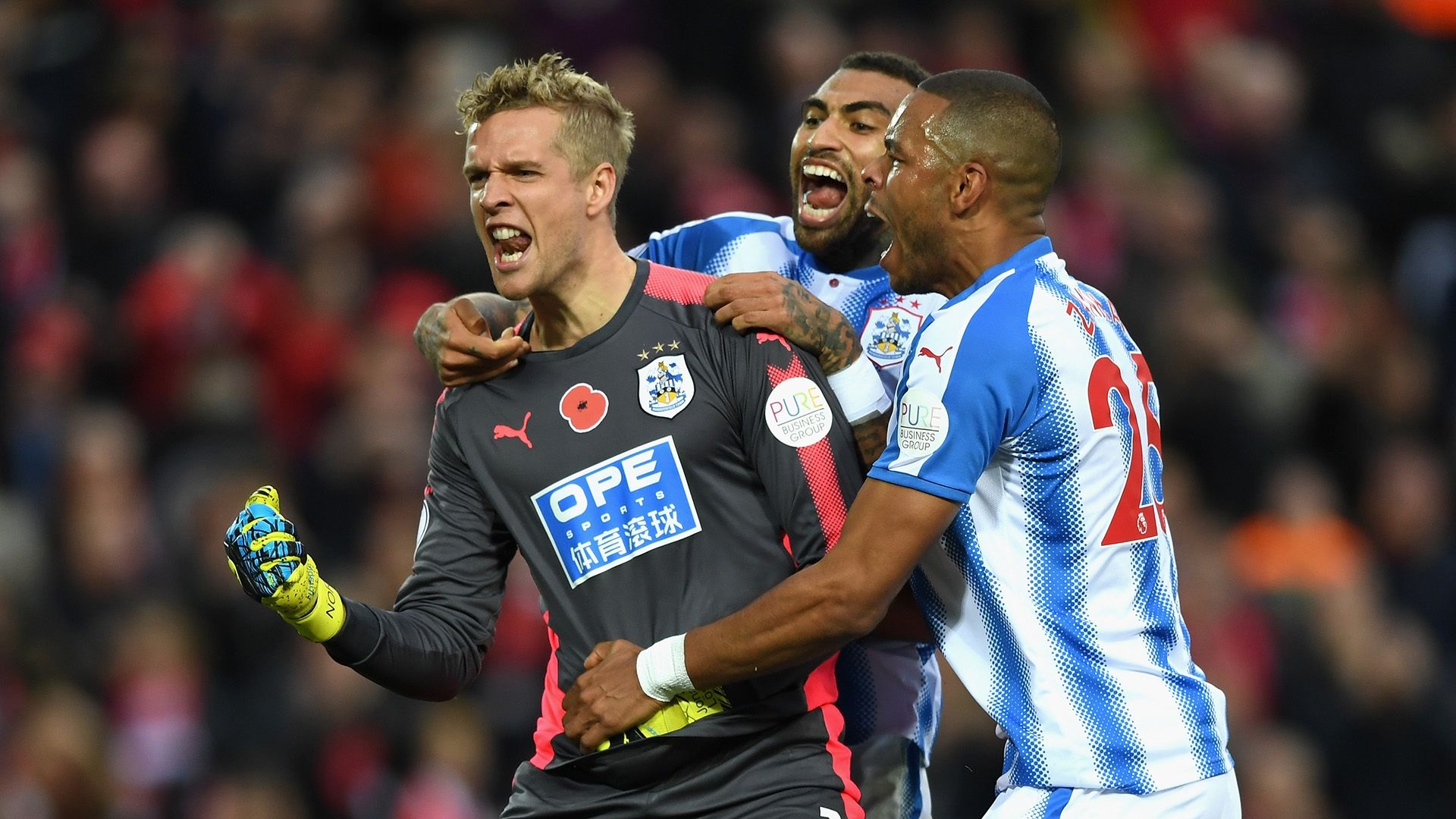 Jonas Lossl Liverpool Huddersfield Town Premier League