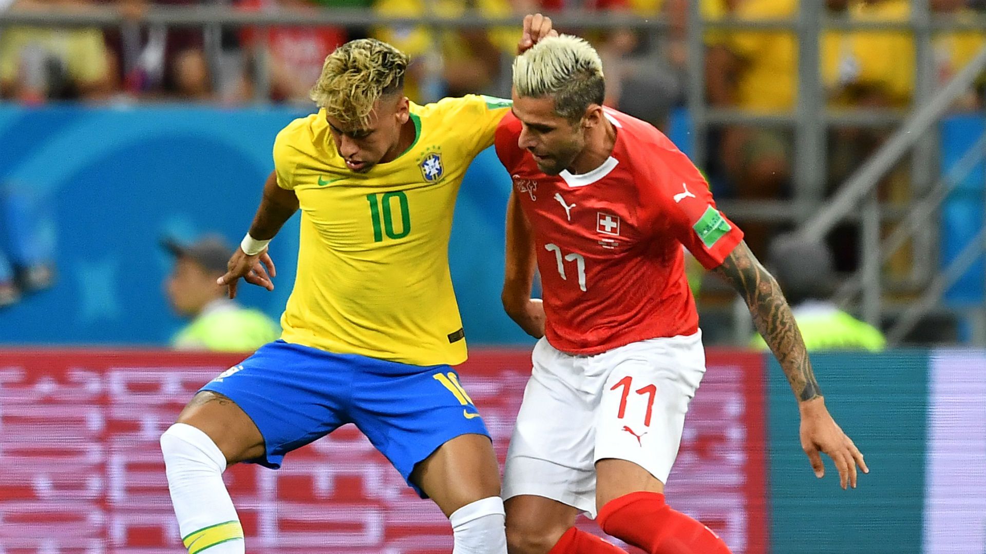 Neymar Valon Behrami Brazil Switzerland World Cup 2018
