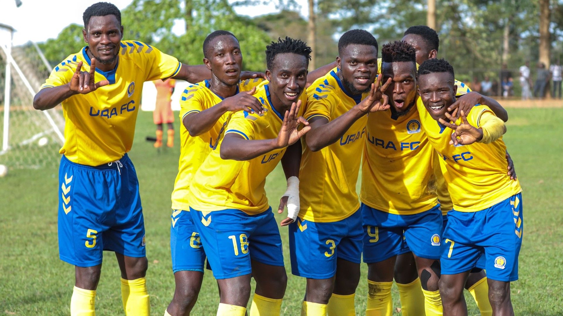 URA FC celebrate win Express.
