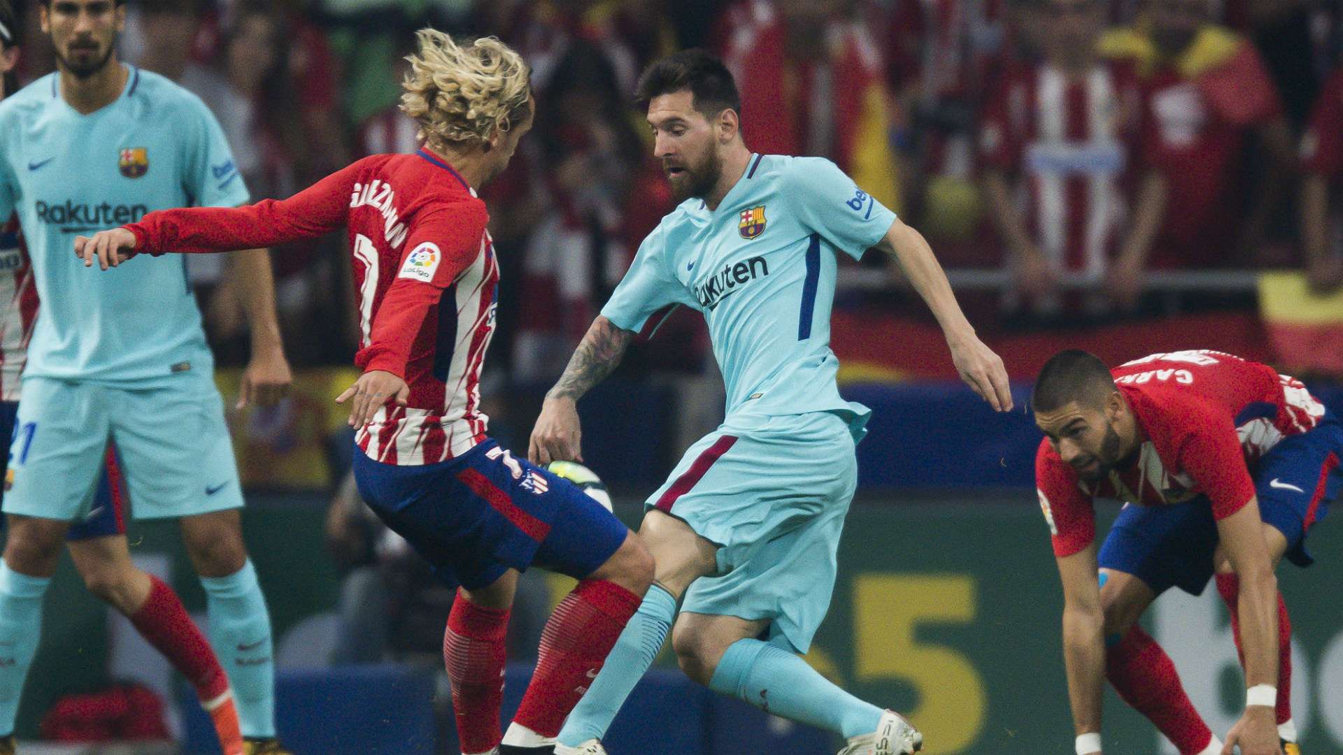 Antoine Griezmann Lionel Messi Atletico Madrid Barcelona