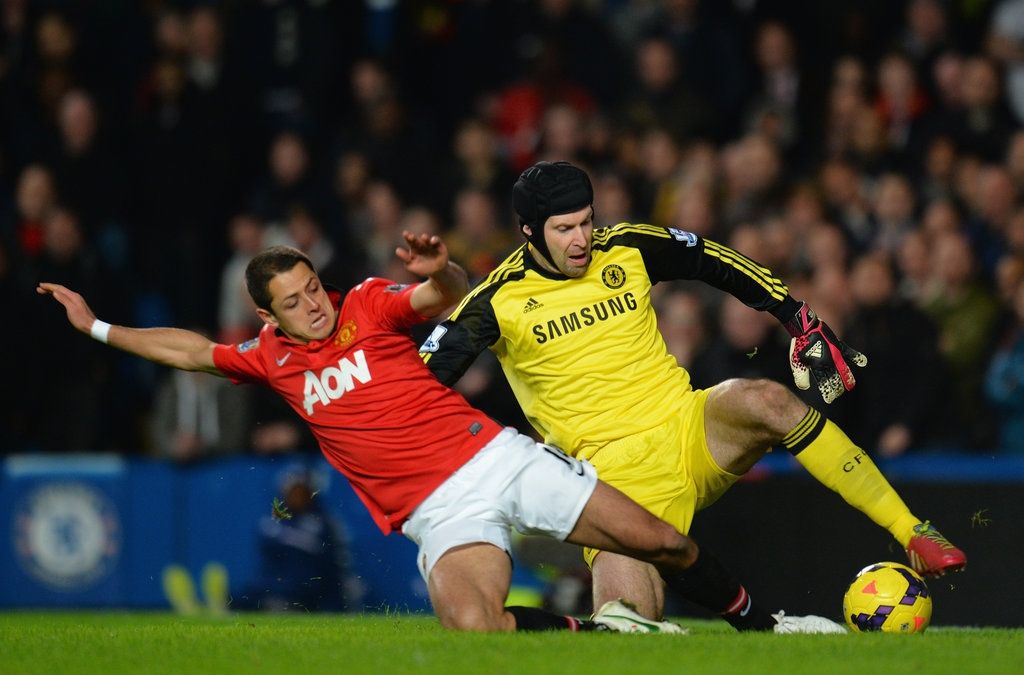 Chicharito Javier Hernandez Petr Cech Manchester United Chelsea Premier League 01192013
