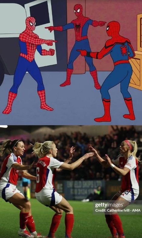 Chloe Kelly Leah Williamson Spider Man meme