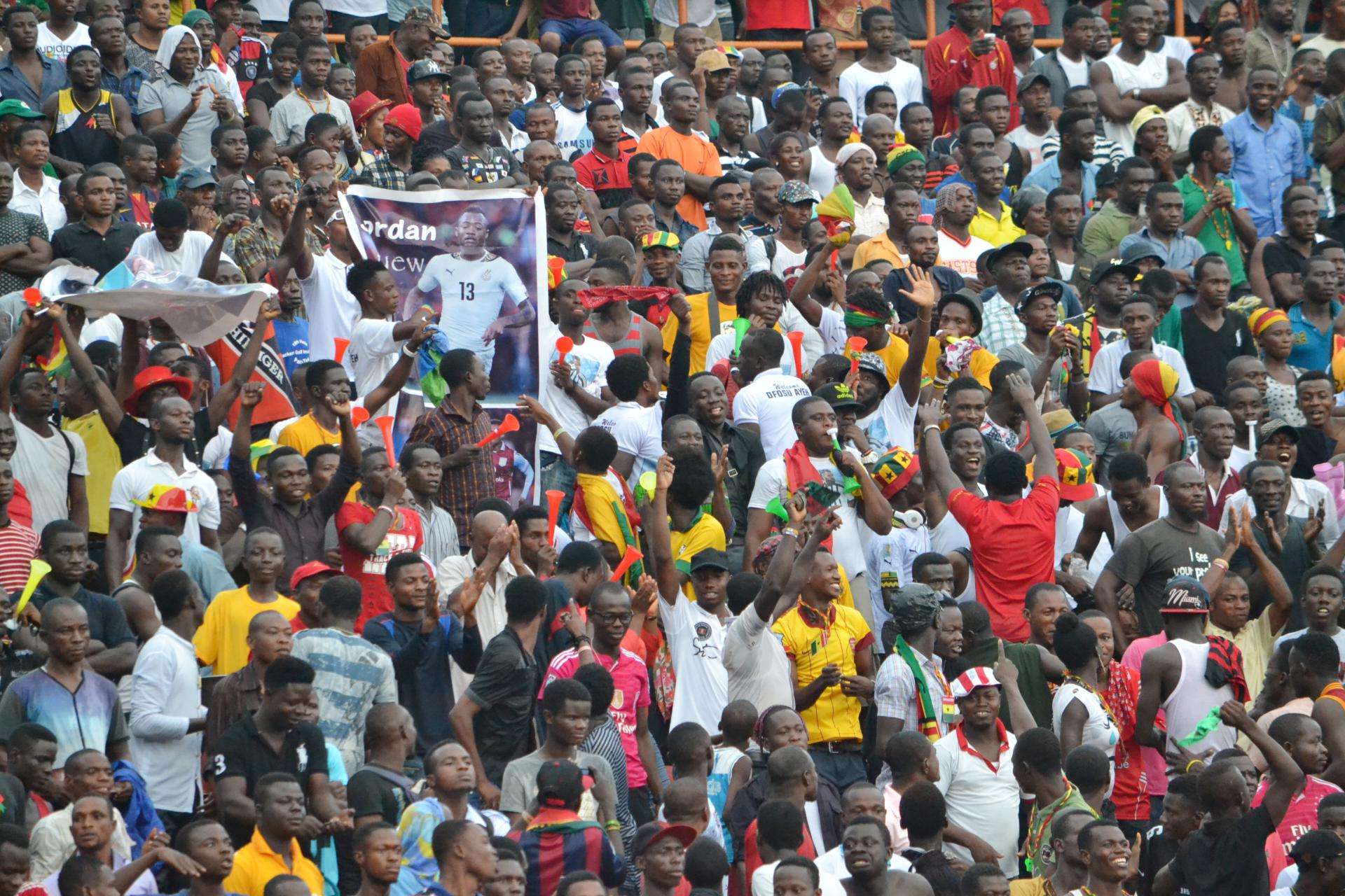 Ghana fans at the Kumasi stadium