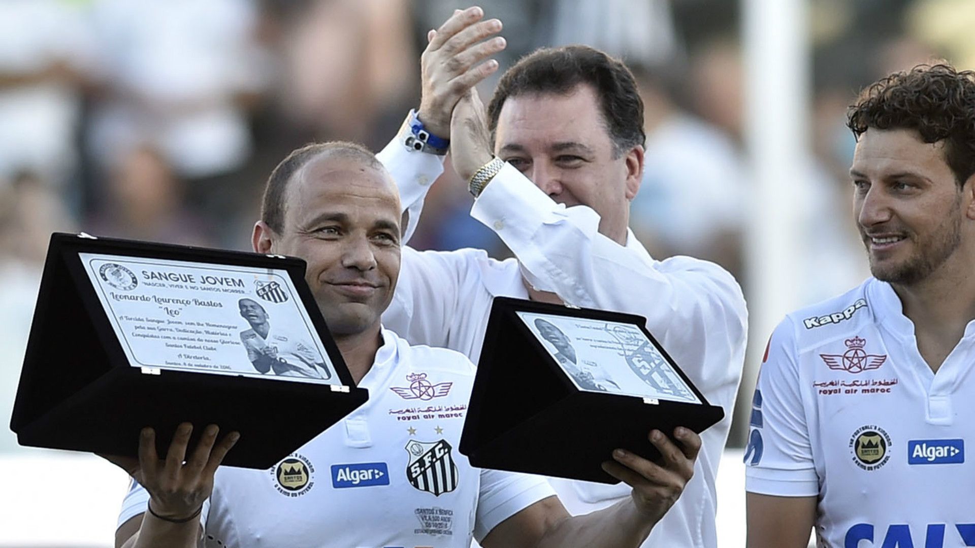 Léo e Elano - Santos x Benfica - Vila Belmiro - 8/10/2016