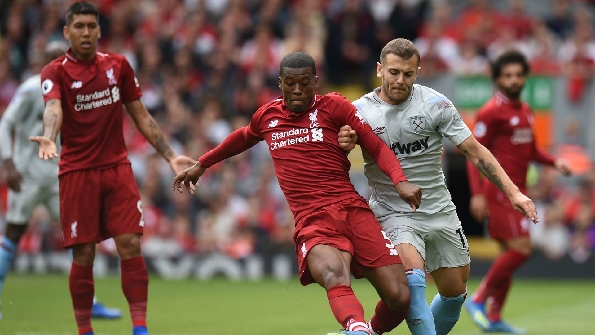 Gini Wijnaldum and Jack Wilshere