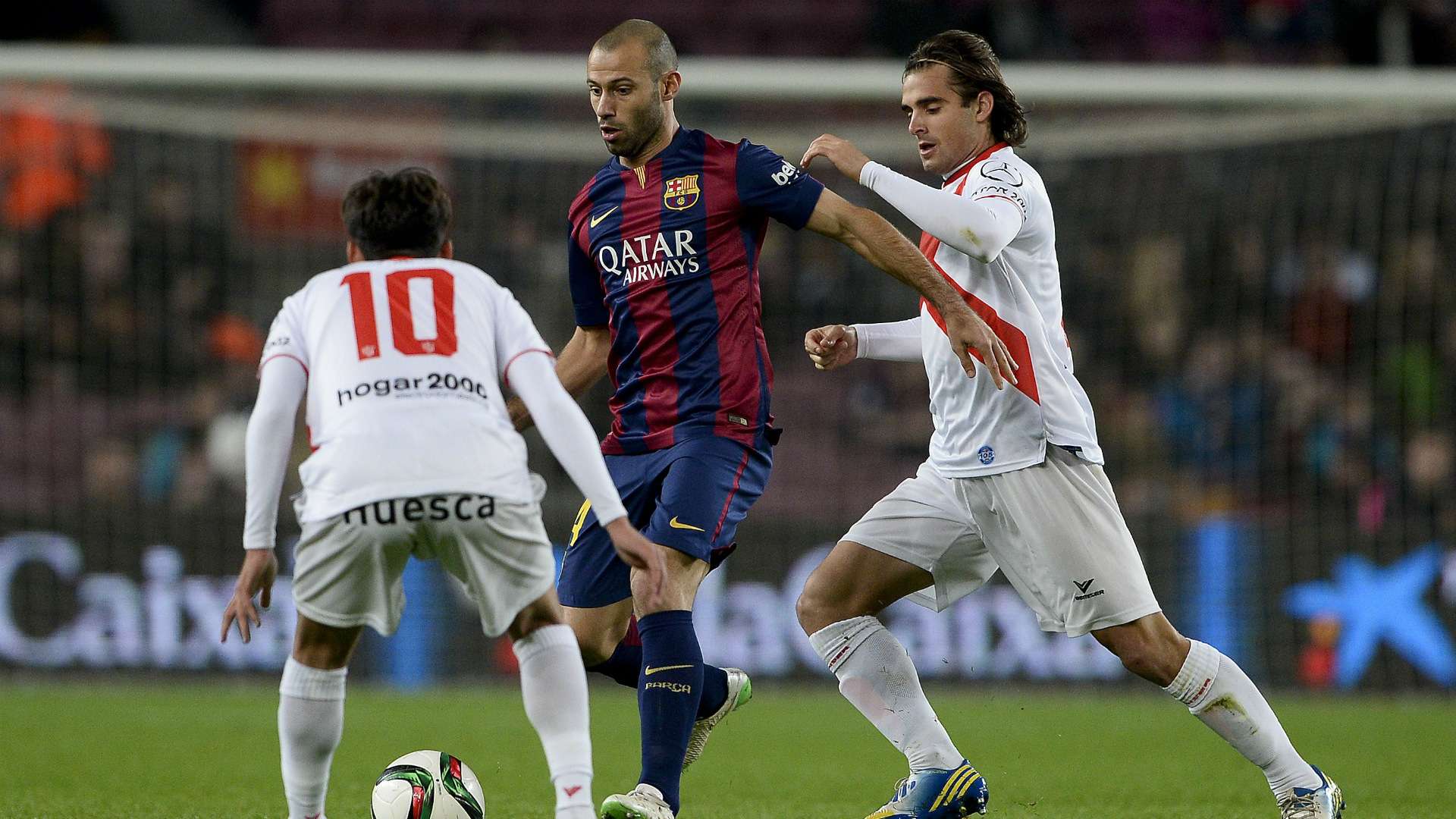Javier Mascherano Esnaider Alex Bernal Barcelona Huesca Copa del Rey 12162014