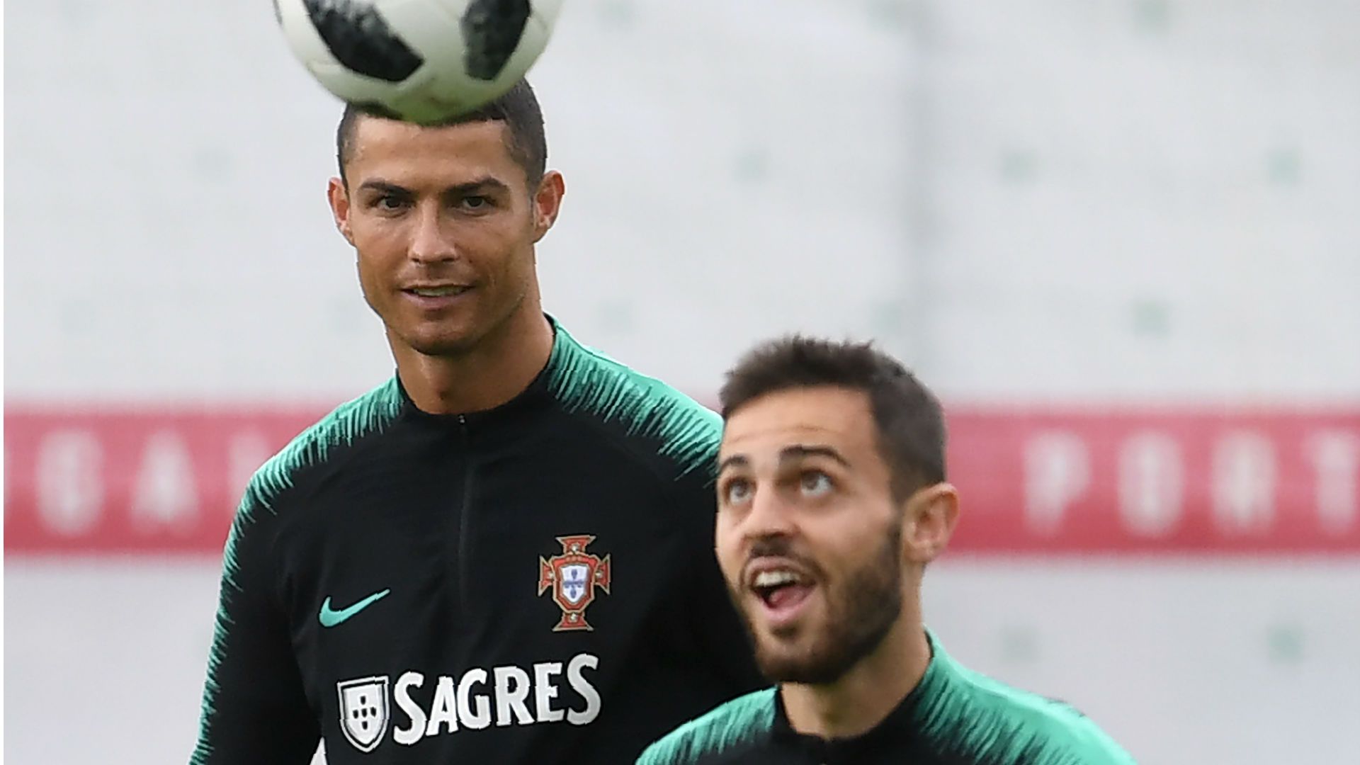 Bernardo Silva Cristiano Ronaldo Portugal treino 13 06 2018