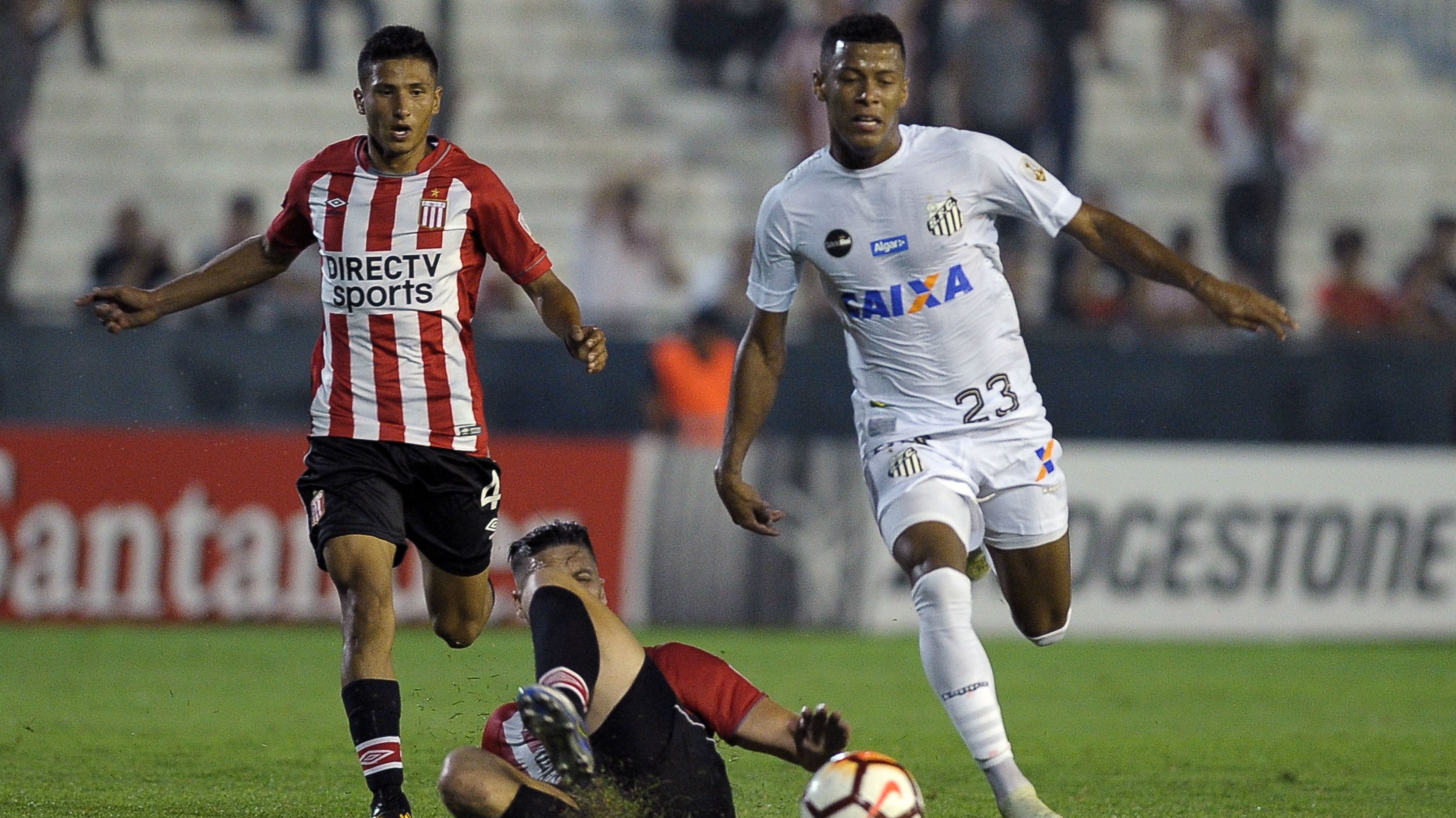 Arthur Gomes e Rodrygo - Santos x Estudiantes - 5/04/2018