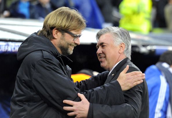 CARLO ANCELOTTI JURGEN KLOPP REAL MADRID BORUSSIA DORTMUND CHAMPIONS LEAGUE 04022014
