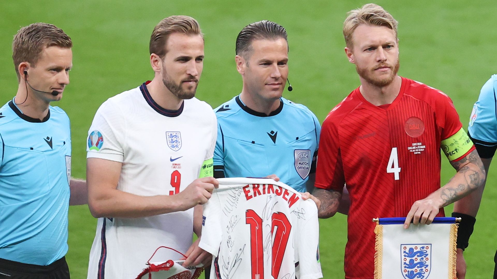 England vs Denmark, Eriksen tribute shirt, Euro 2020