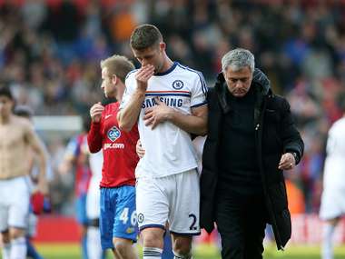 Gary Cahill Jose Mourinho Crystal Palace Chelsea English Premier League 03292014