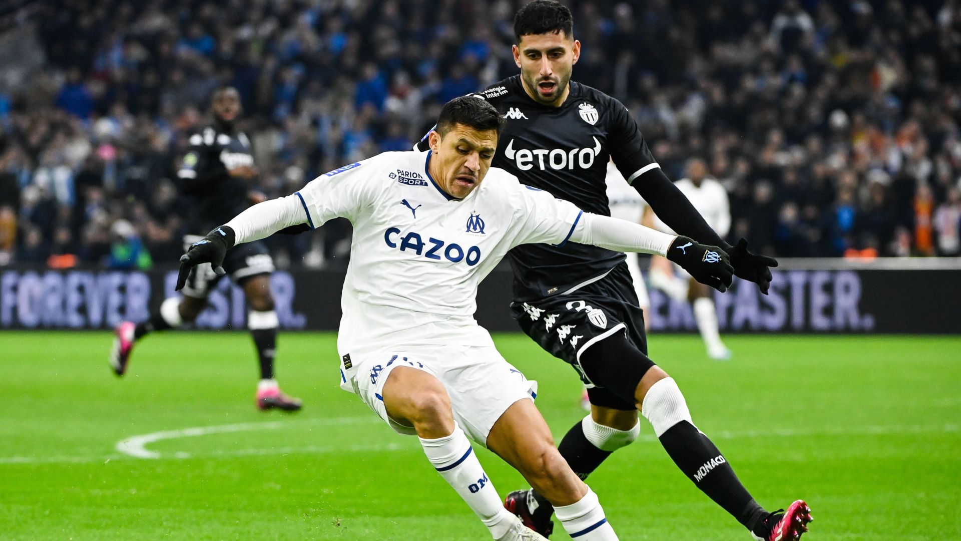 Alexis Sanchez Guillermo Maripan Marseille Monaco Ligue 1 28012022