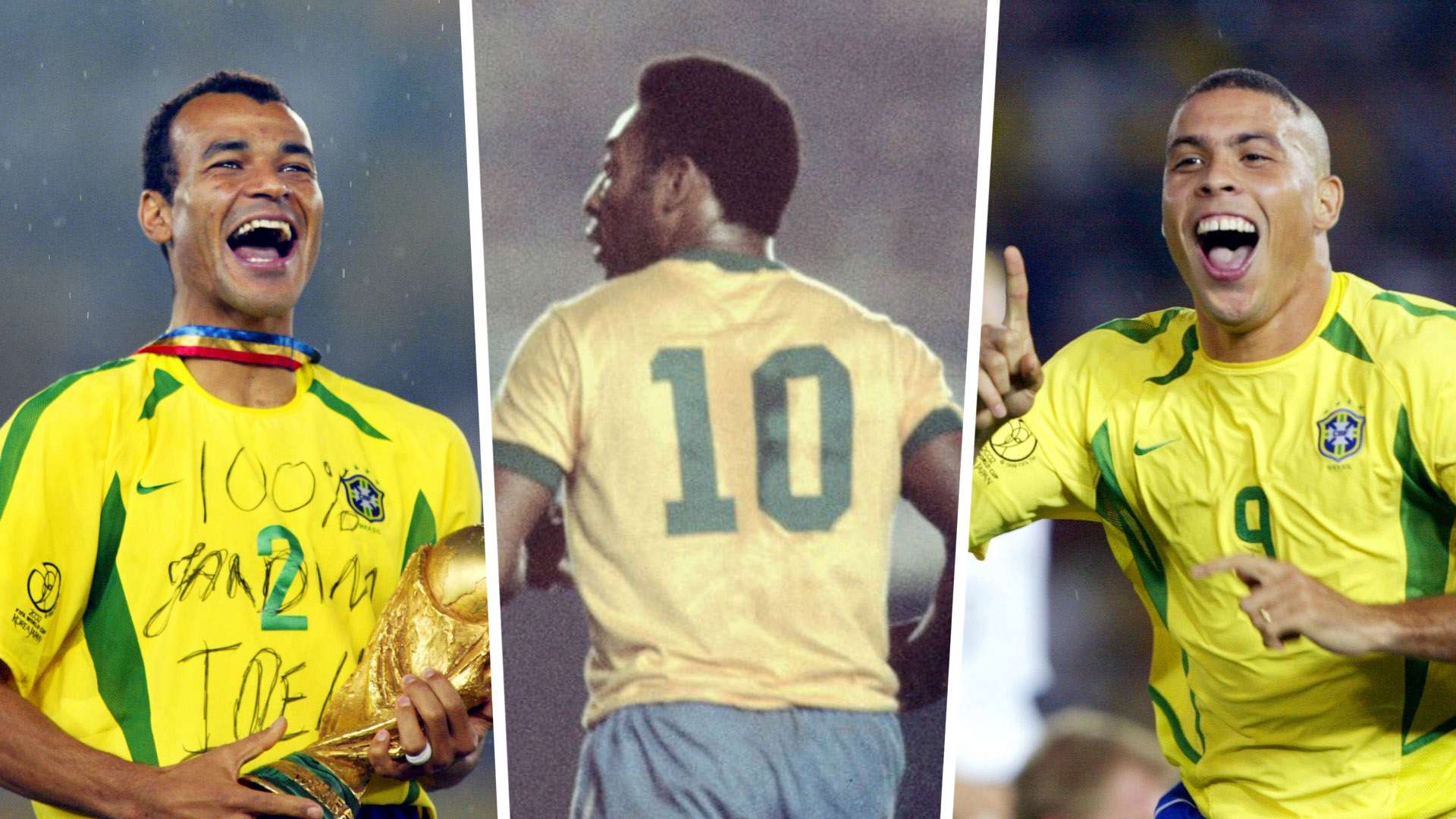 Cafu, Pelé e Ronaldo seleção brasileira