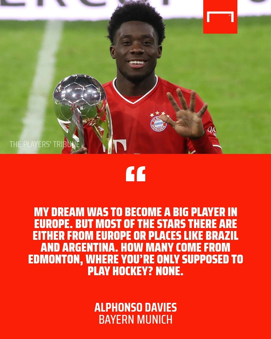 Alphonso Davies quote GFX