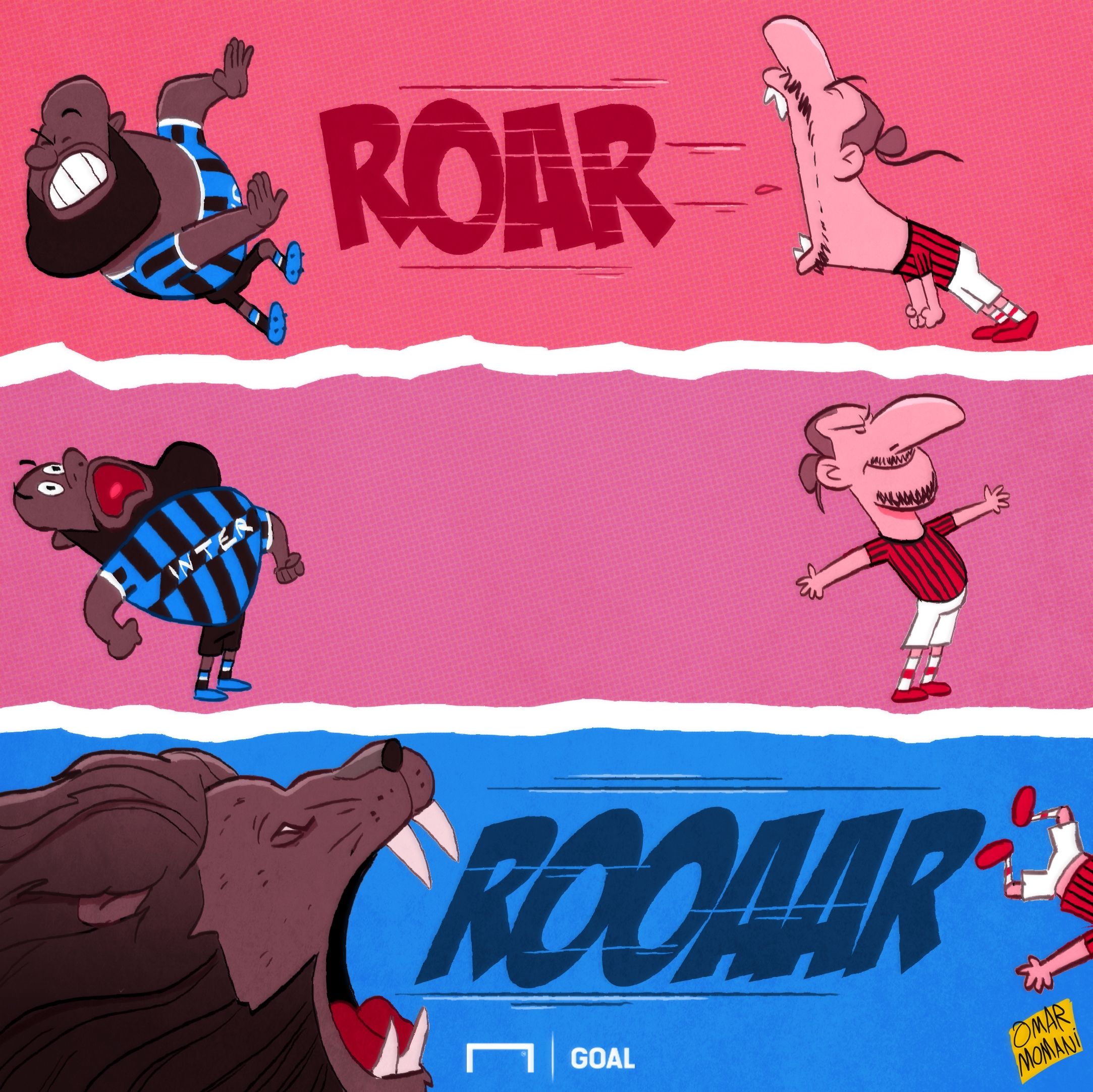Cartoon - Lukaku Vs Zlatan