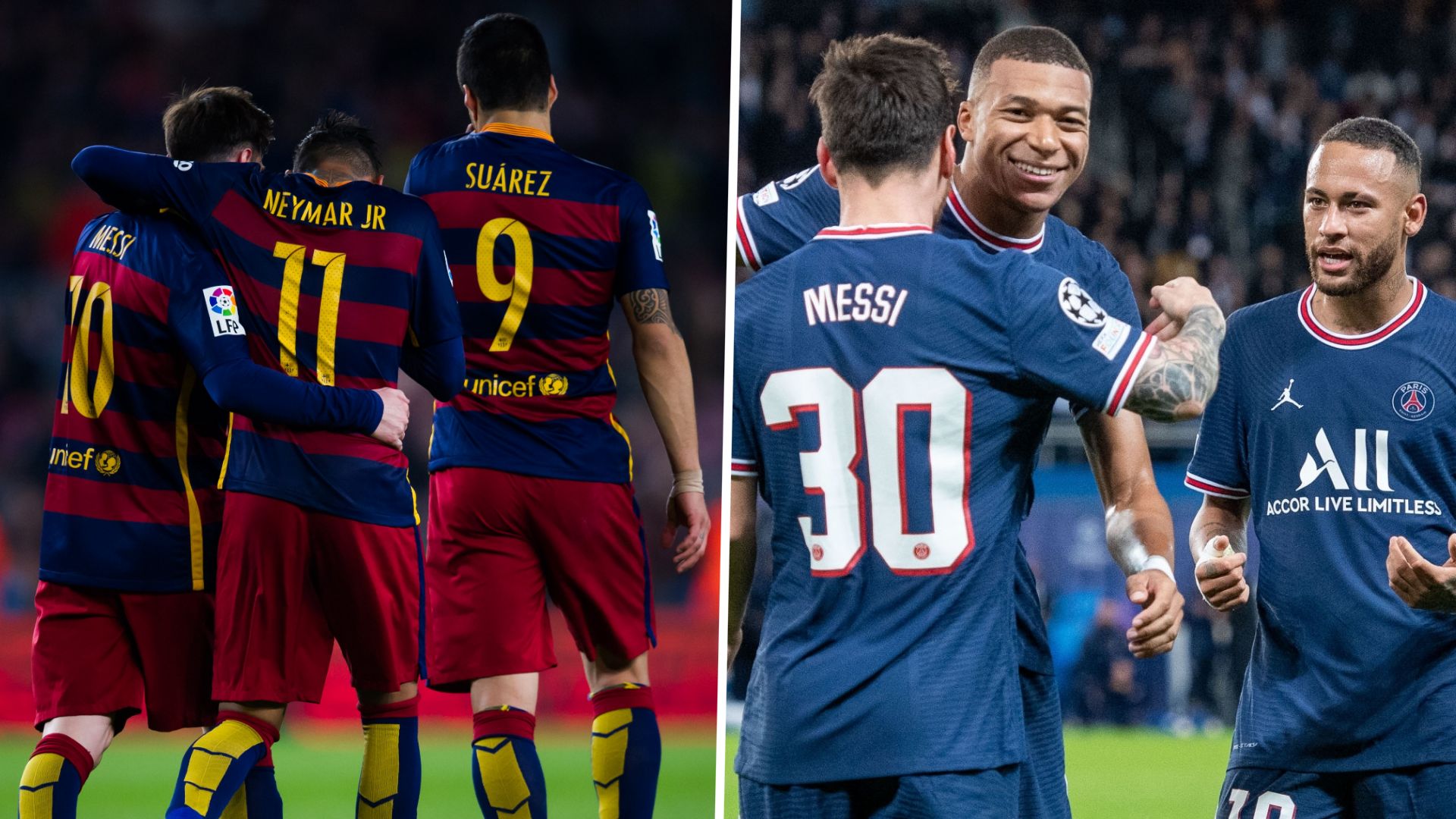 Messi, Neymar, Suarez, Mbappe GFX