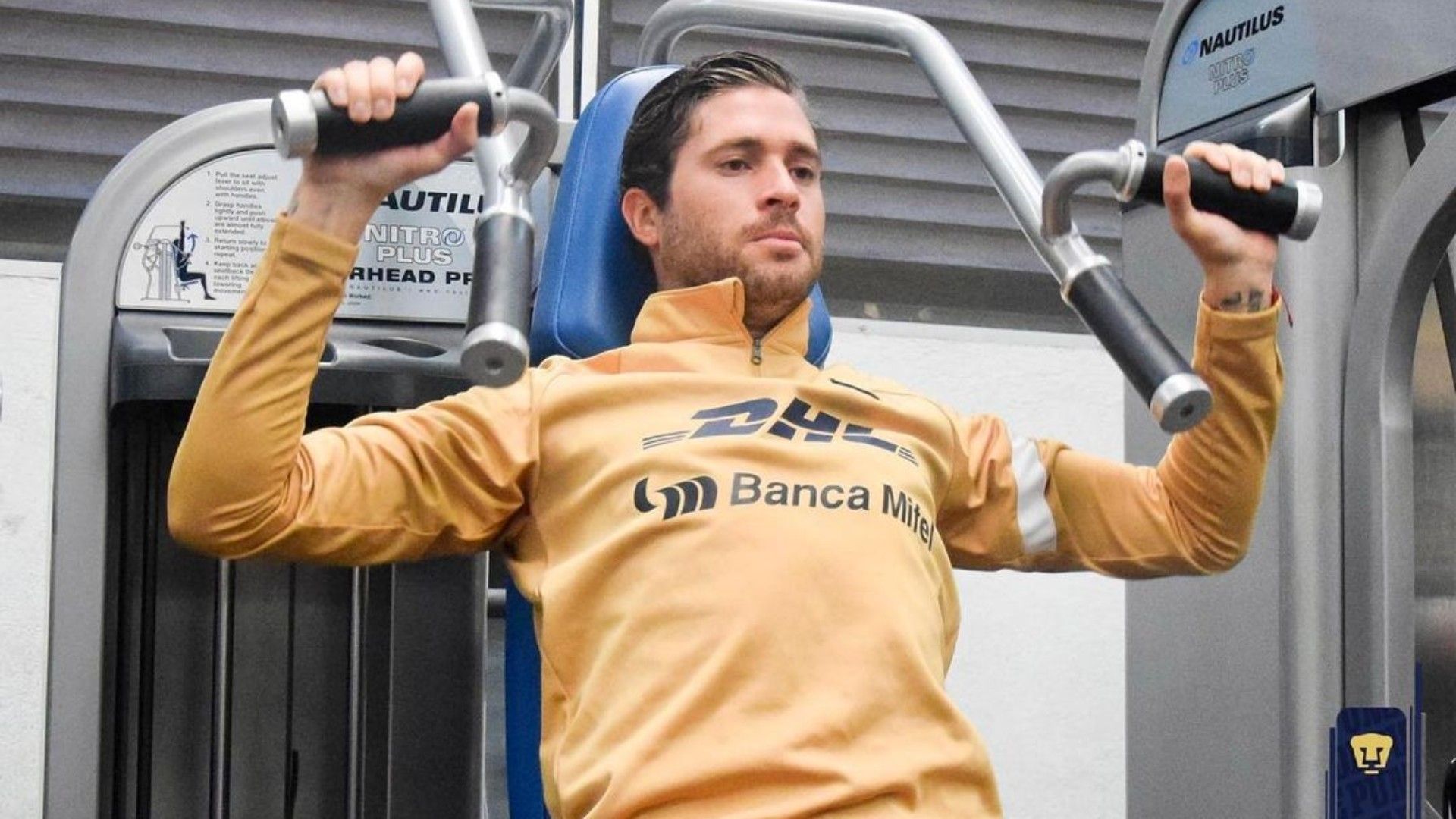 Arturo Palermo Ortíz en un entrenamiento con Pumas