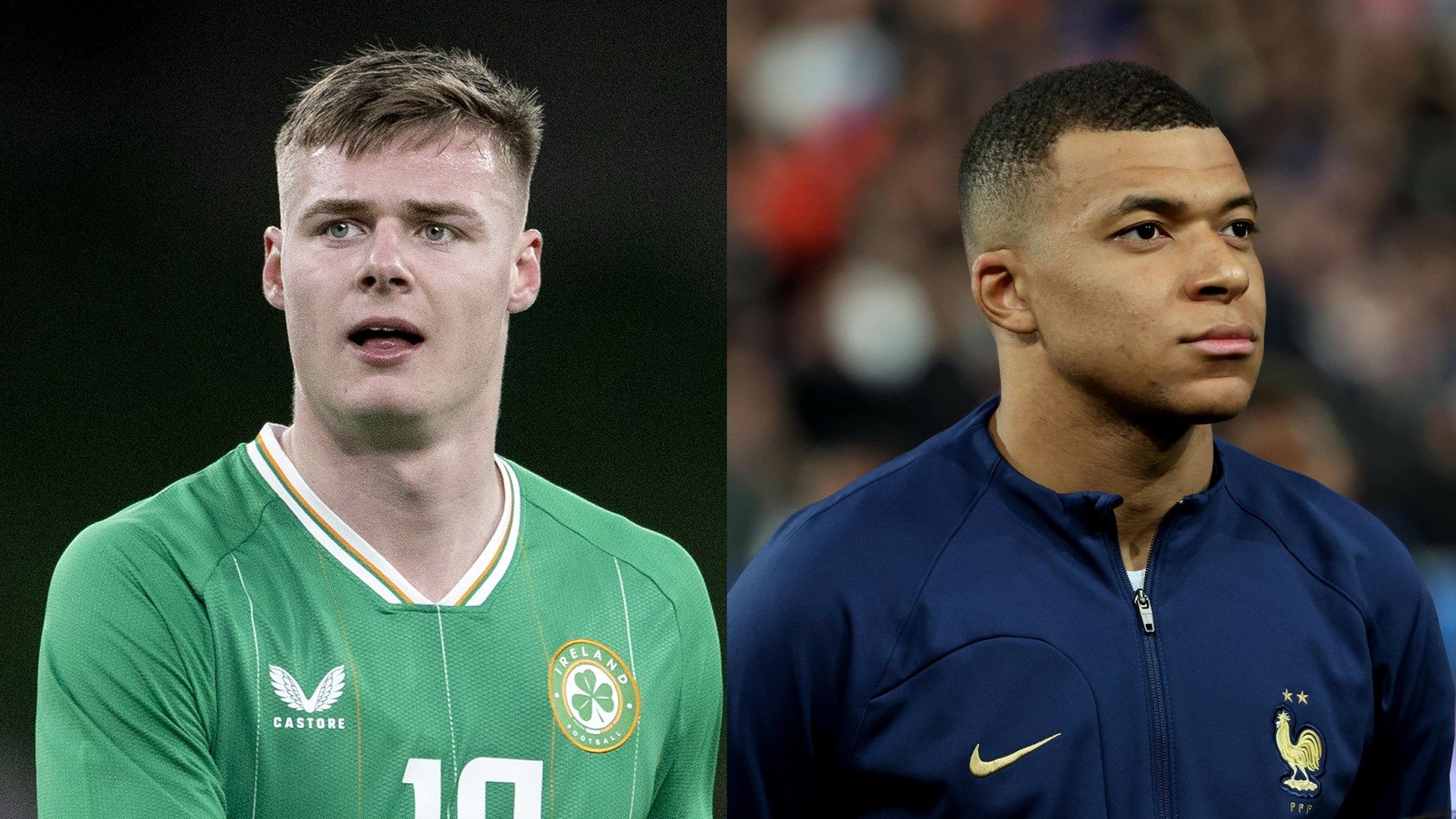 Evan Ferguson Ireland Kylian Mbappe France 2023