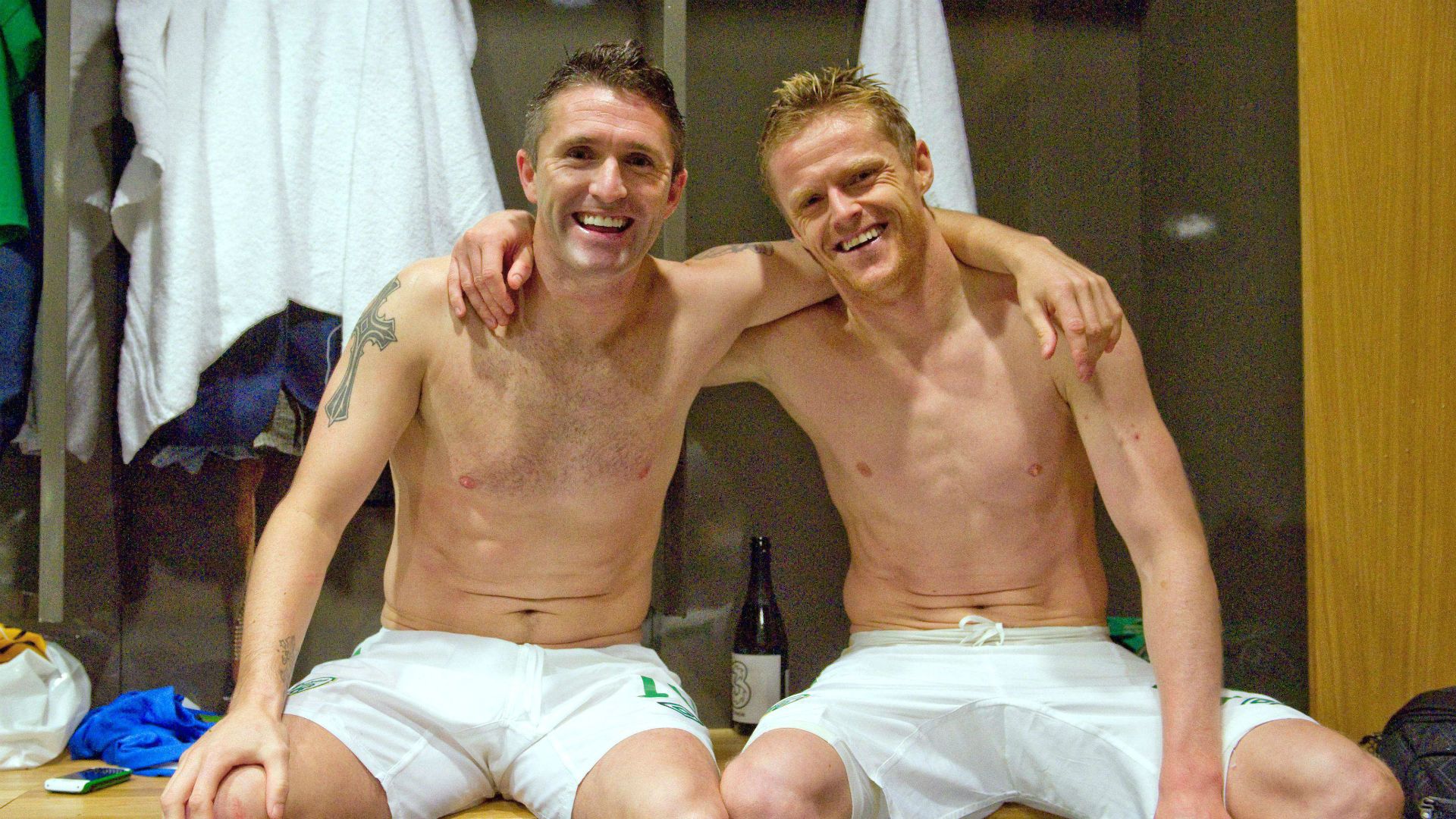 Robbie Keane Damien Duff 15112011