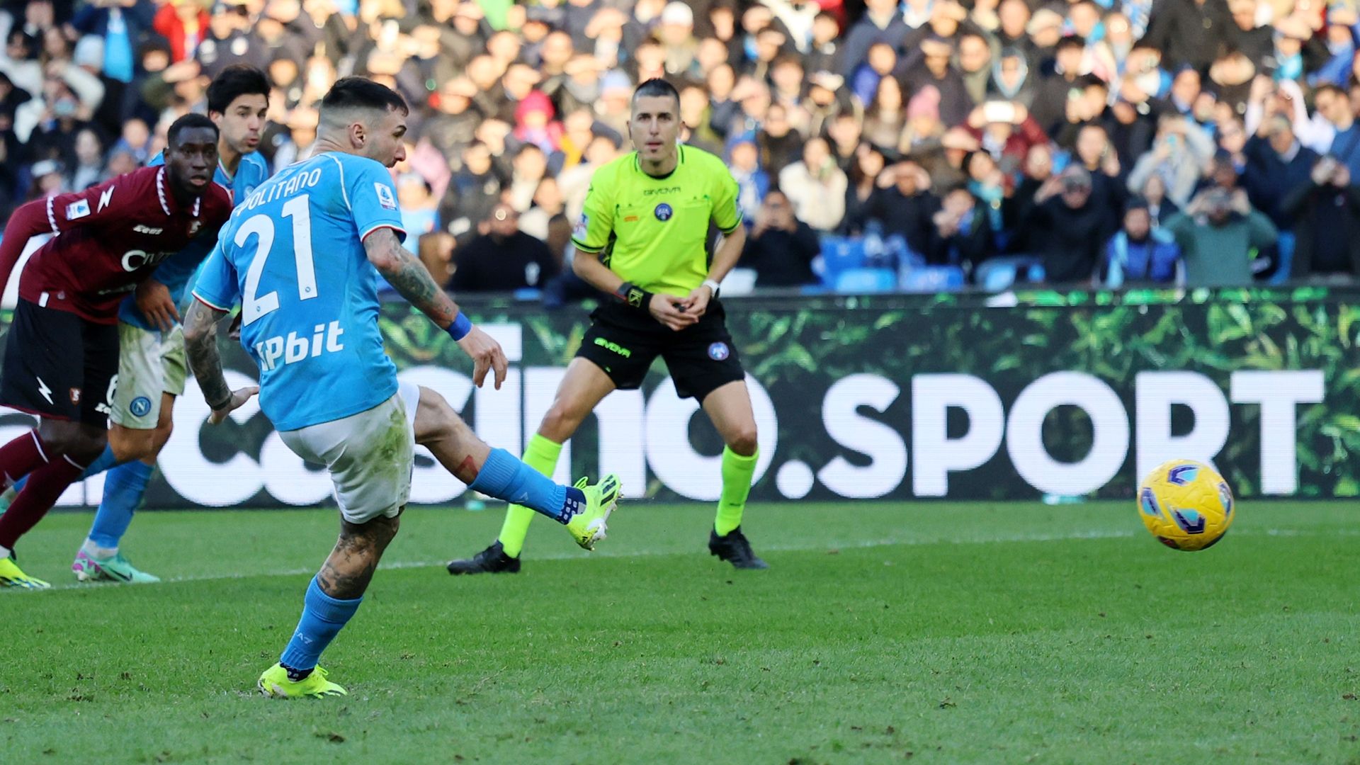 Politano Napoli Salernitana penalty