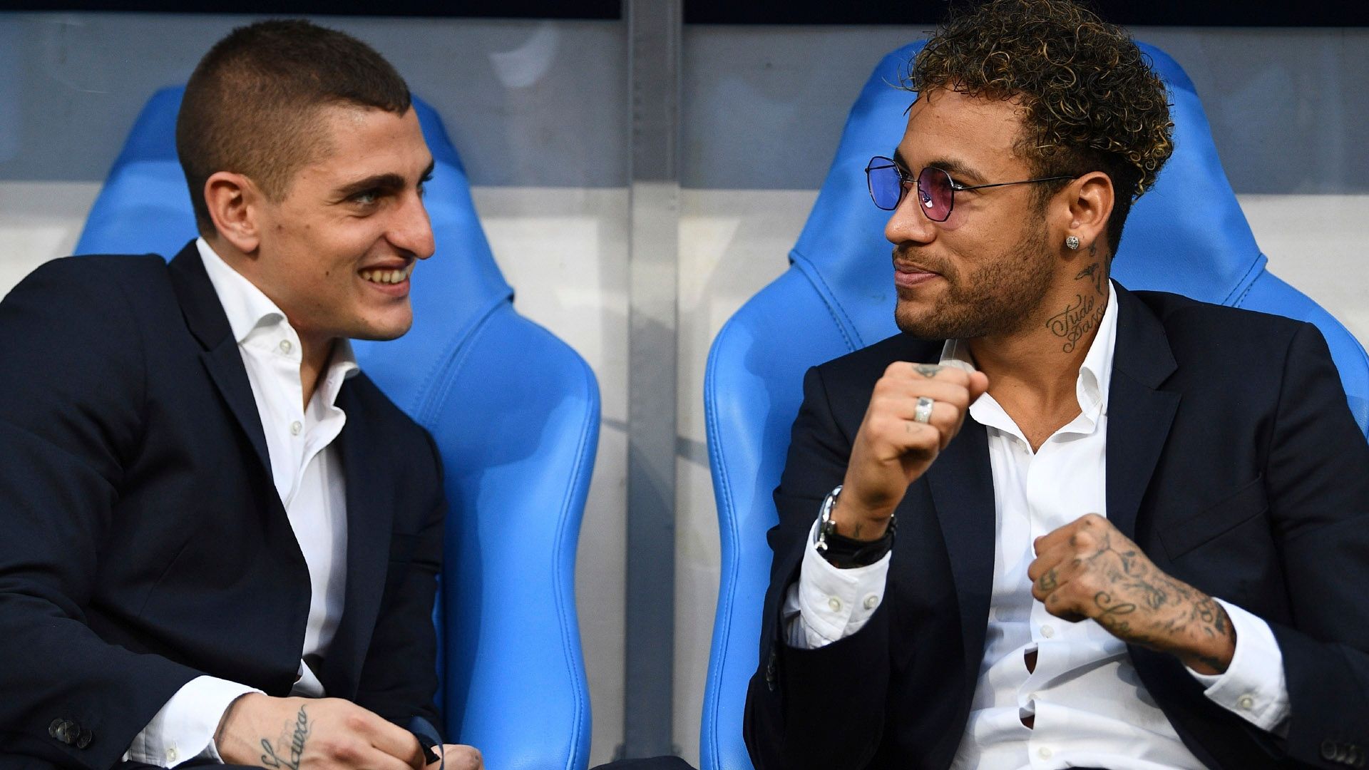 Verratti e Neymar PSG x Les Herbiers 08 05 18