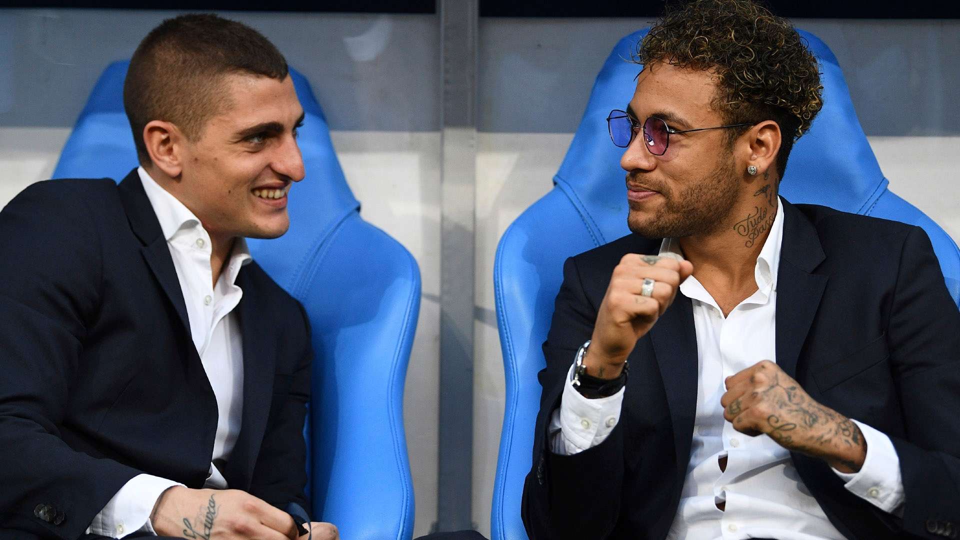 Verratti e Neymar PSG x Les Herbiers 08 05 18