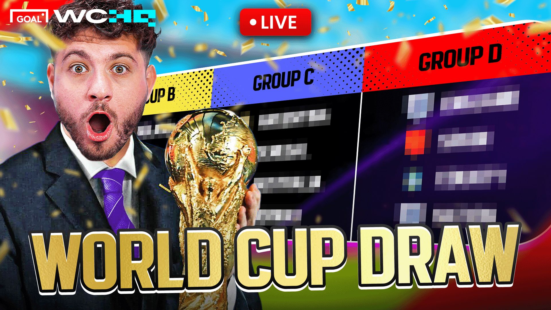 Front Three World Cup draw watchalong GFX
