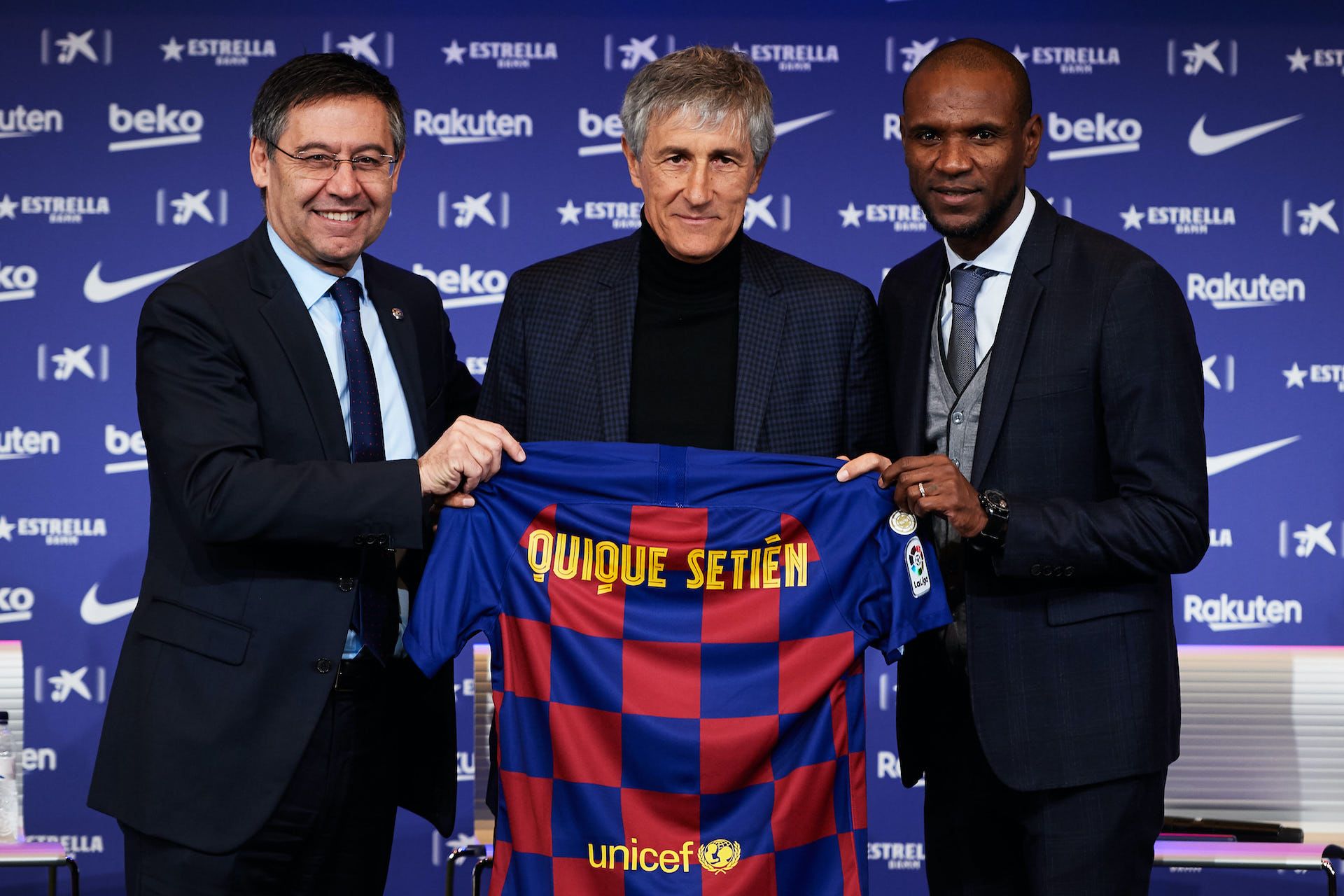 Quique Setién Bartomeu Abidal Barcelona