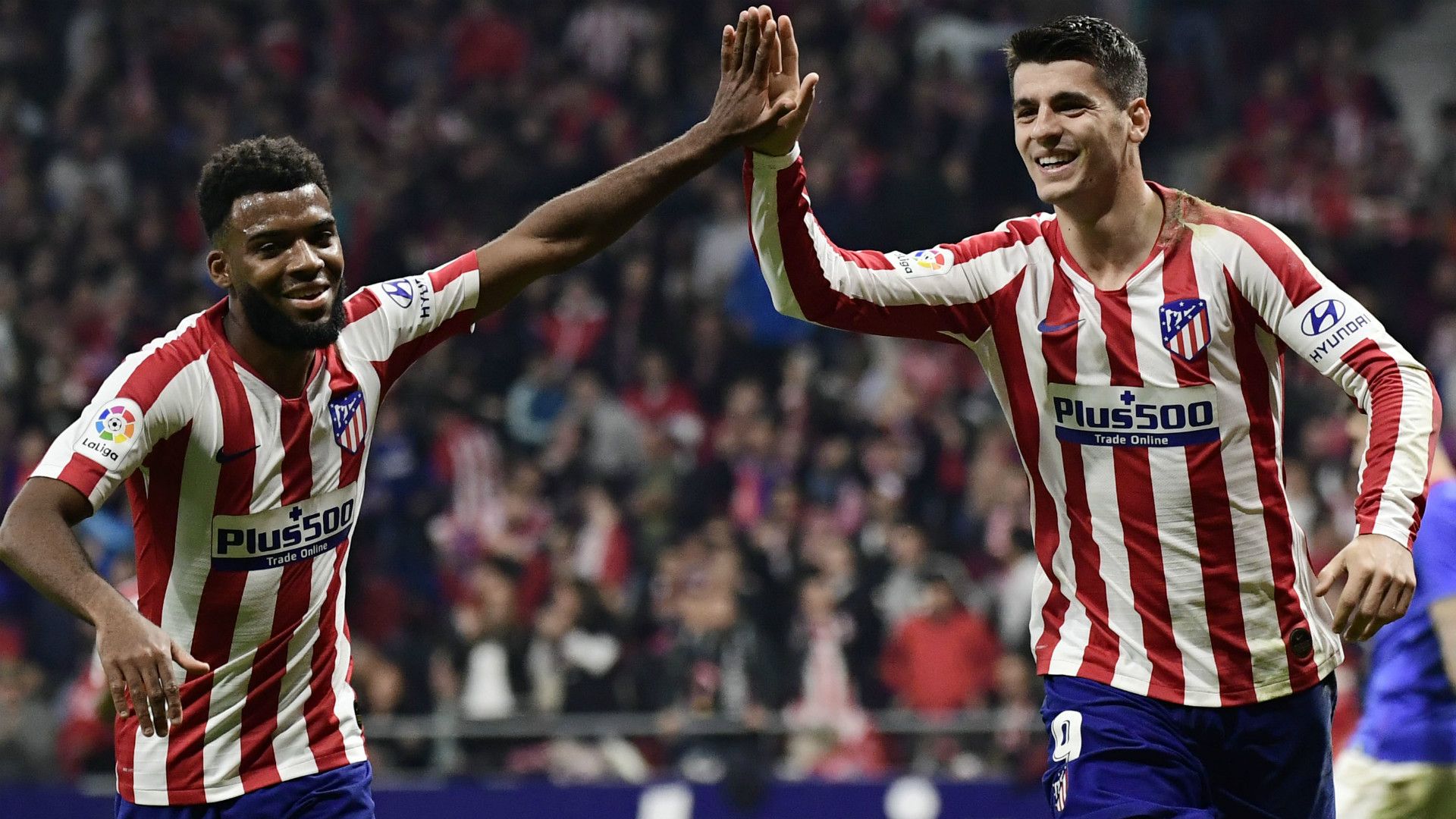 THOMAS LEMAR ALVARO MORATA ATLETICO MADRID LALIGA 26102019