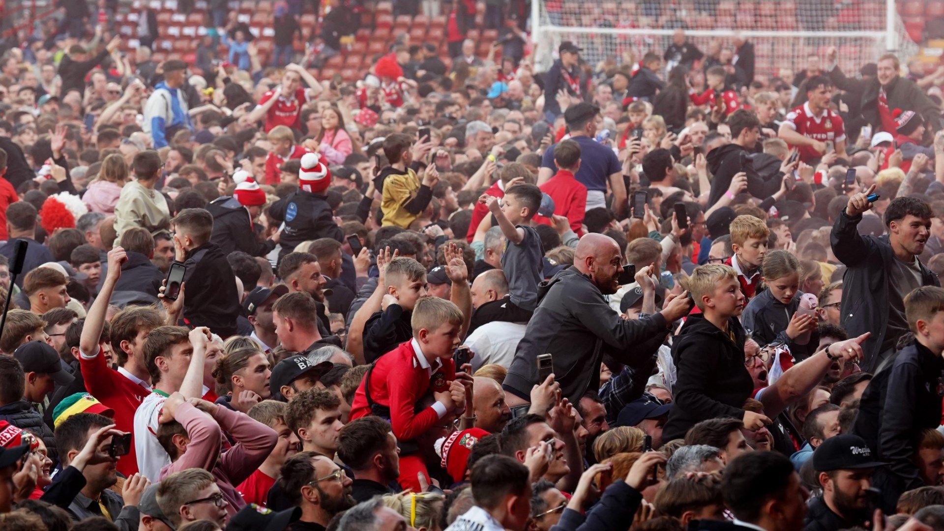 Pitch invasion Wrexham